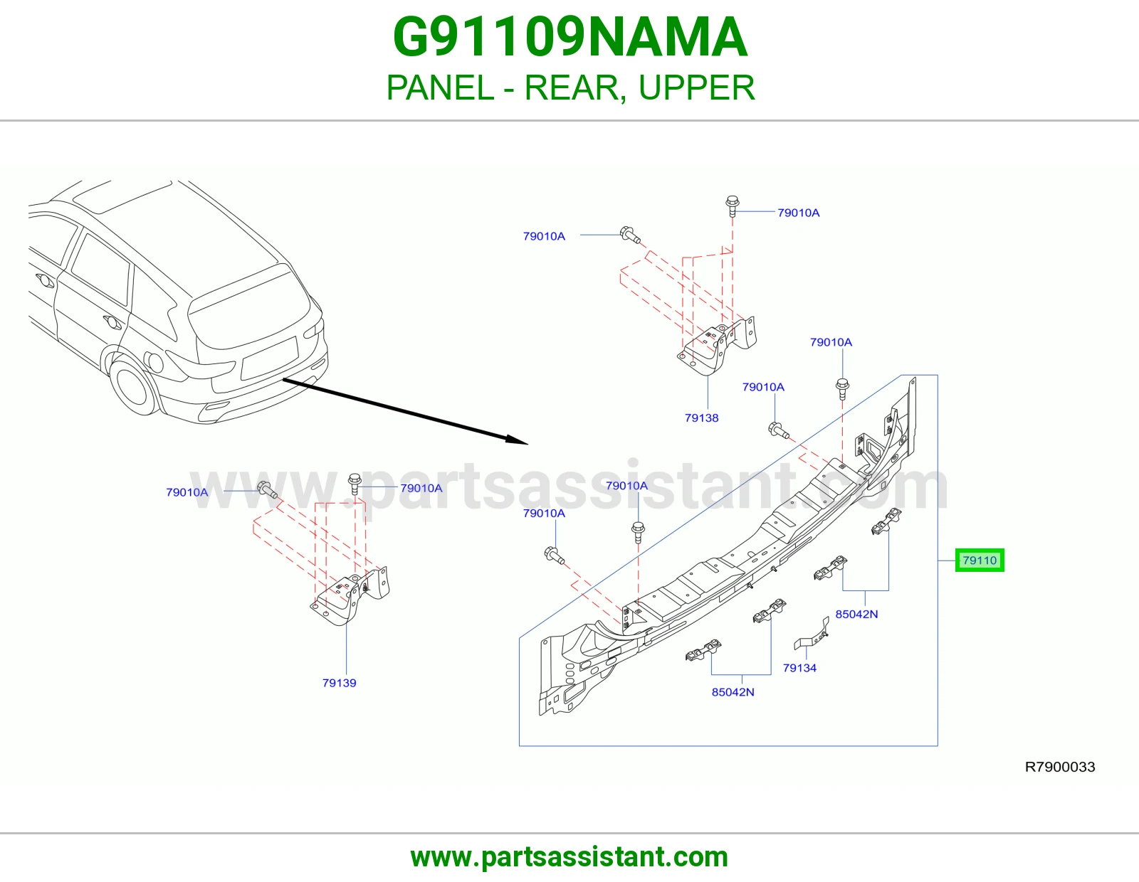 صاجة خلفي فوق G91109NAMA