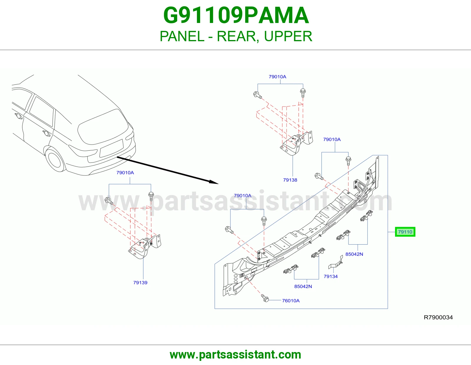 صاجة خلفي فوق G91109PAMA