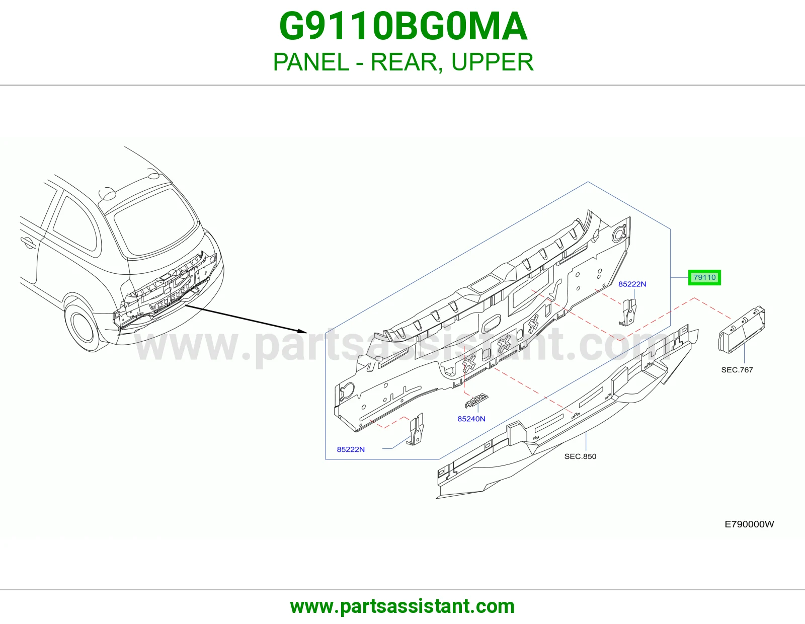 صاجة خلفي فوق G9110BG0MA