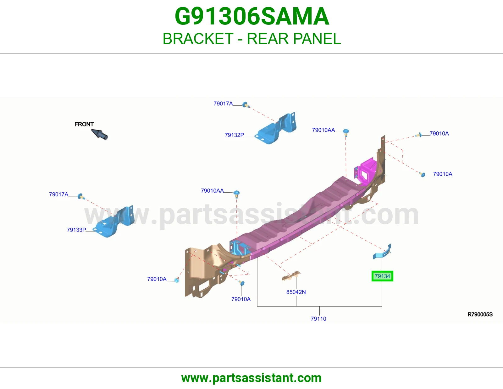قاعدة صاج خلفي G91306SAMA