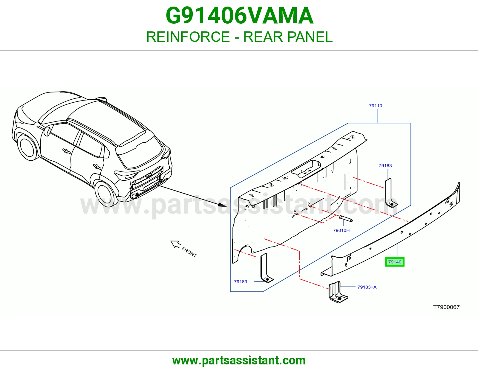تقوية صاج خلفي G91406VAMA