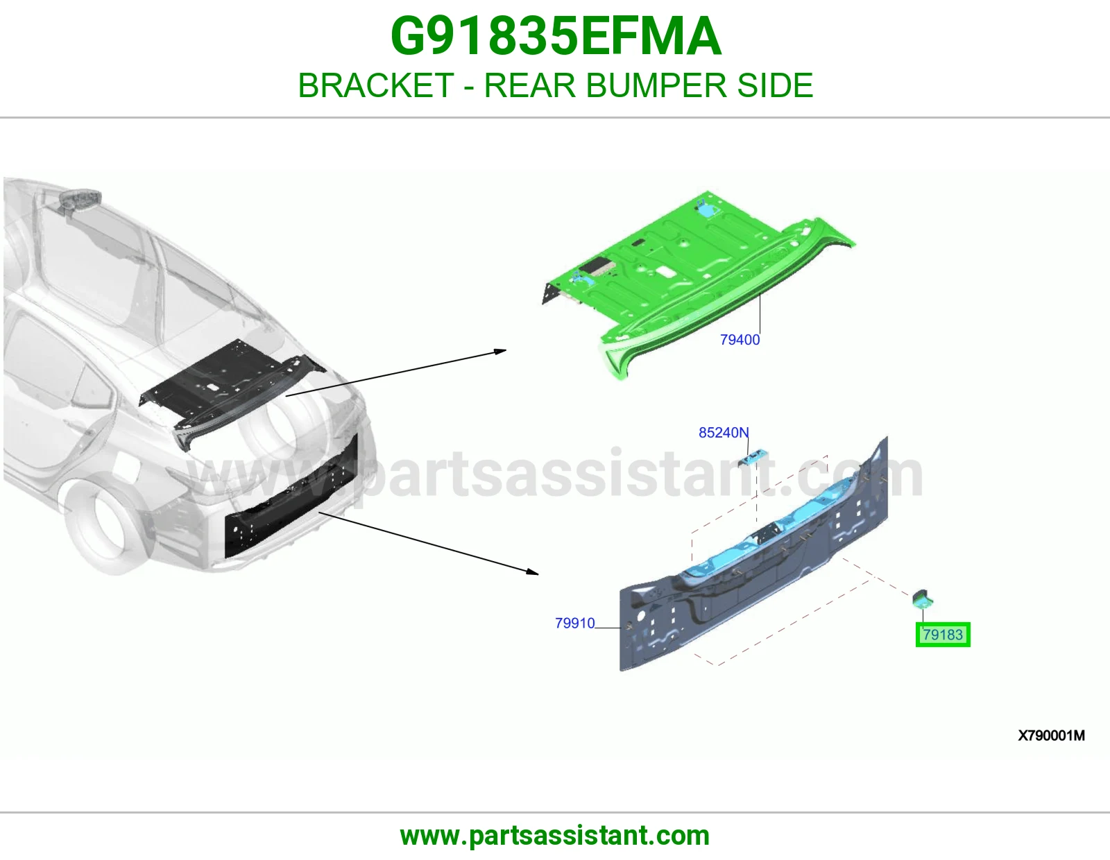 قاعدة جنب صدام خلفي G91835EFMA