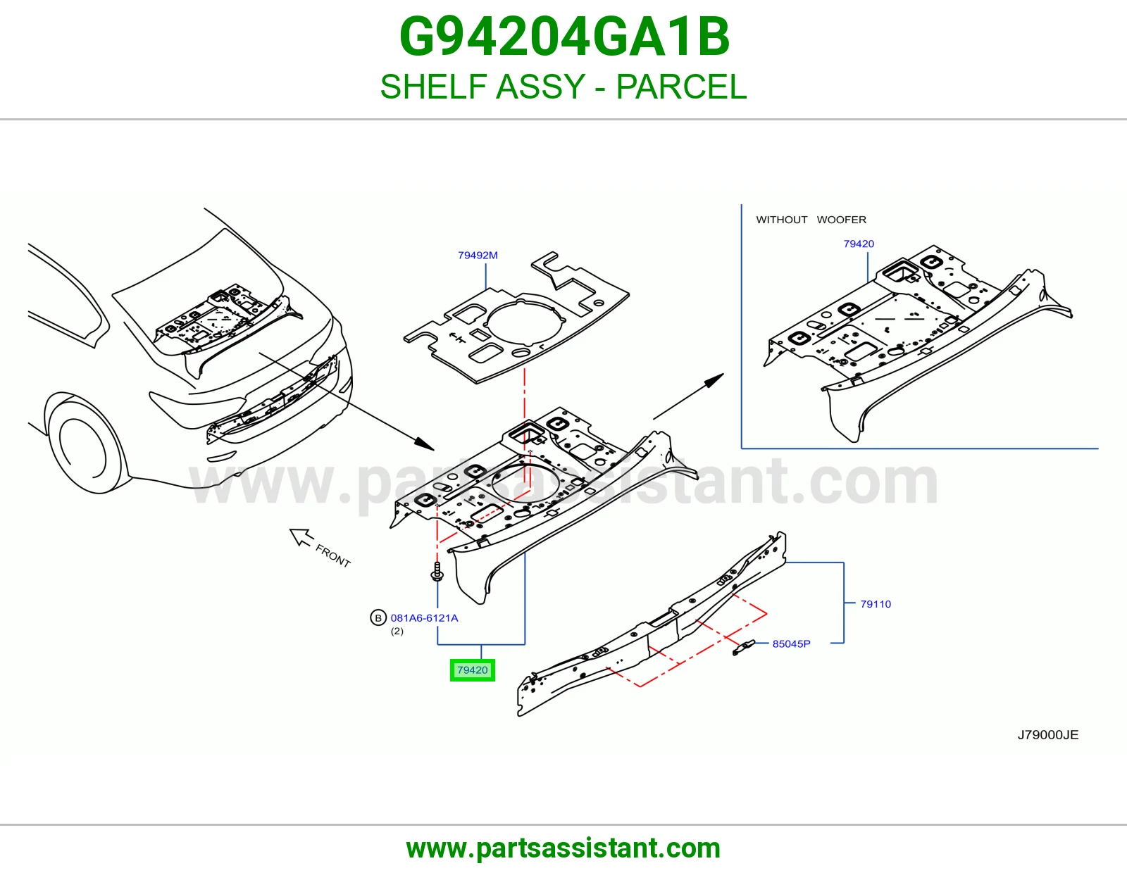رف شنطة خلفي كامل G94204GA1B