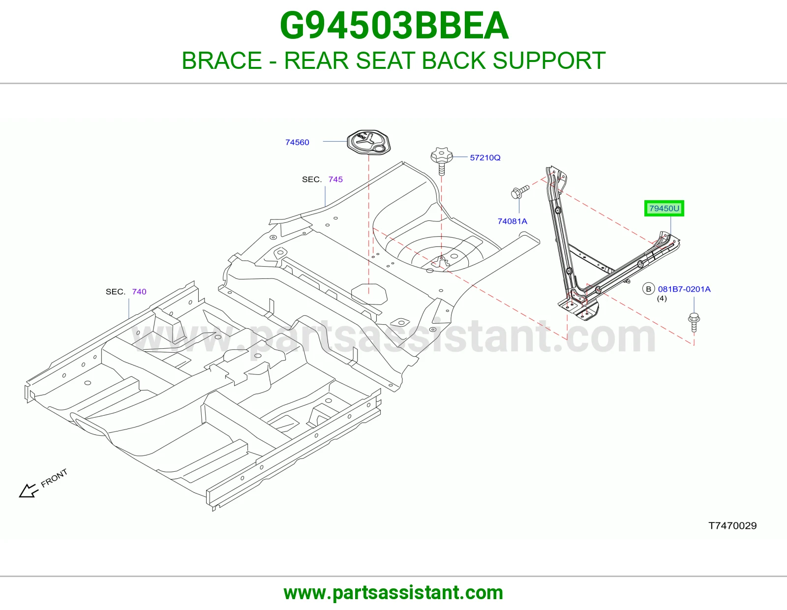 تقوية دعامة ظهر مرتبة خلفي G94503BBEA