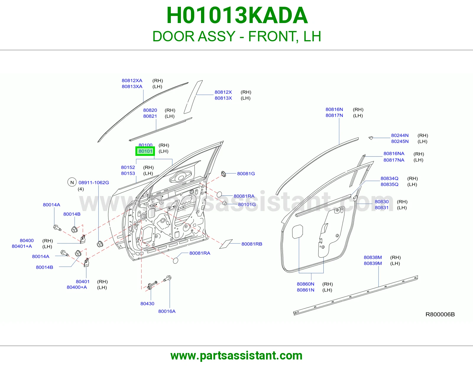 باب امامي يسار H01013KADA