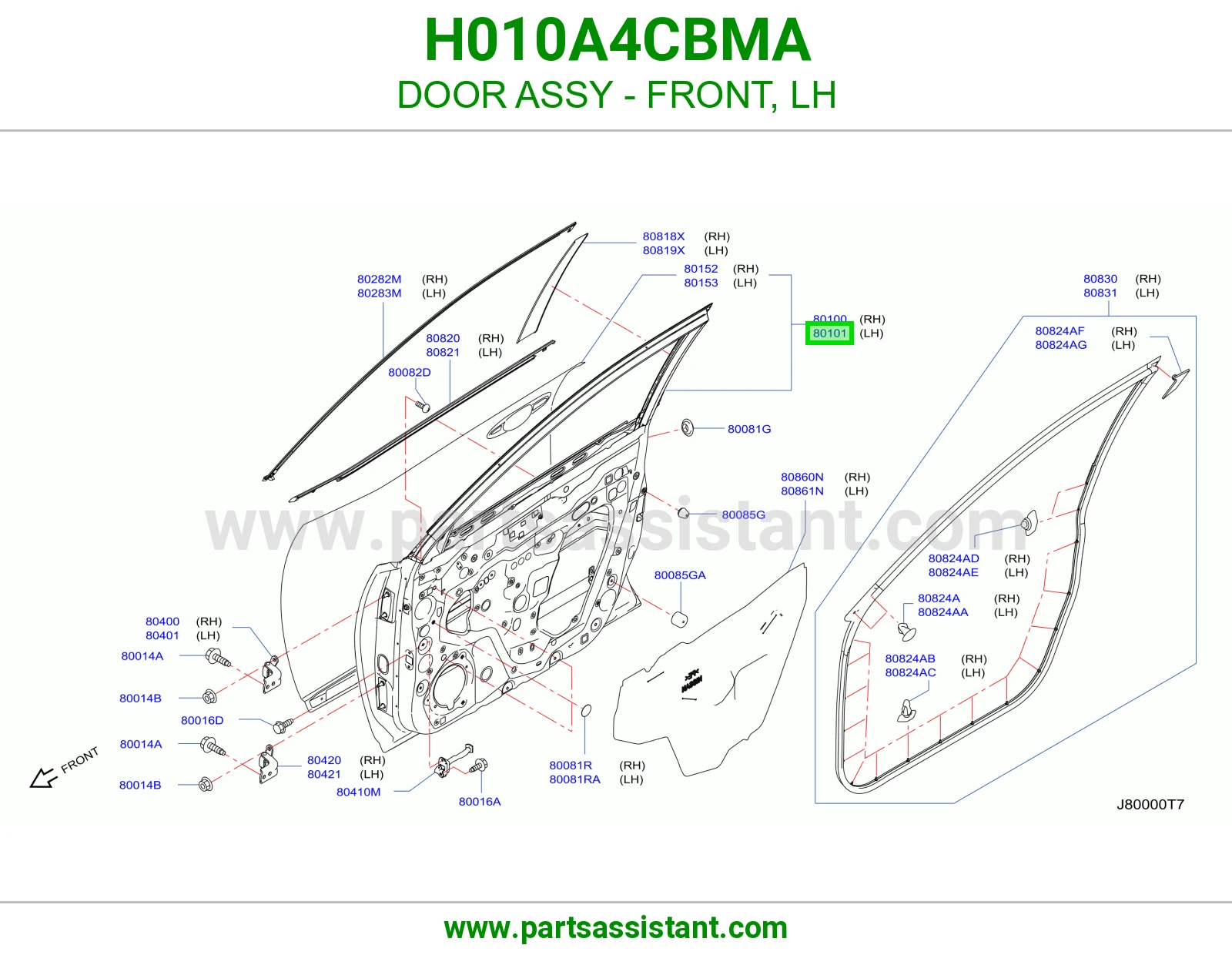 باب امامي يسار H010A4CBMA