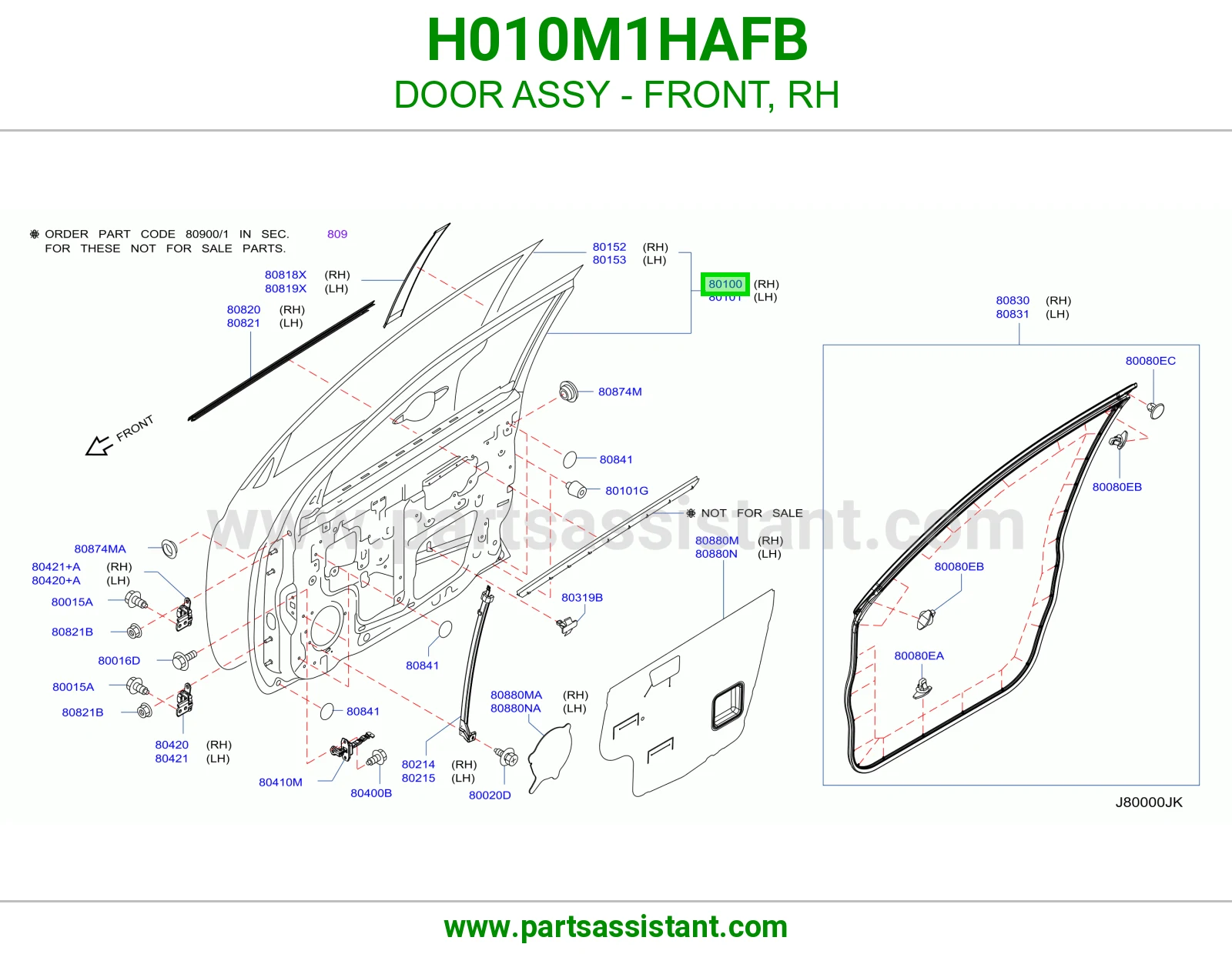 باب امامي يمين H010M1HAFB