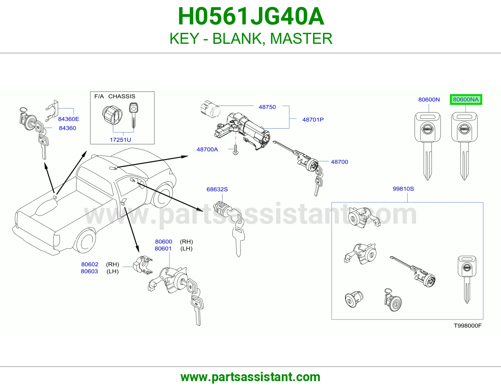 مفتاح سويتش و باب H0561JG40A