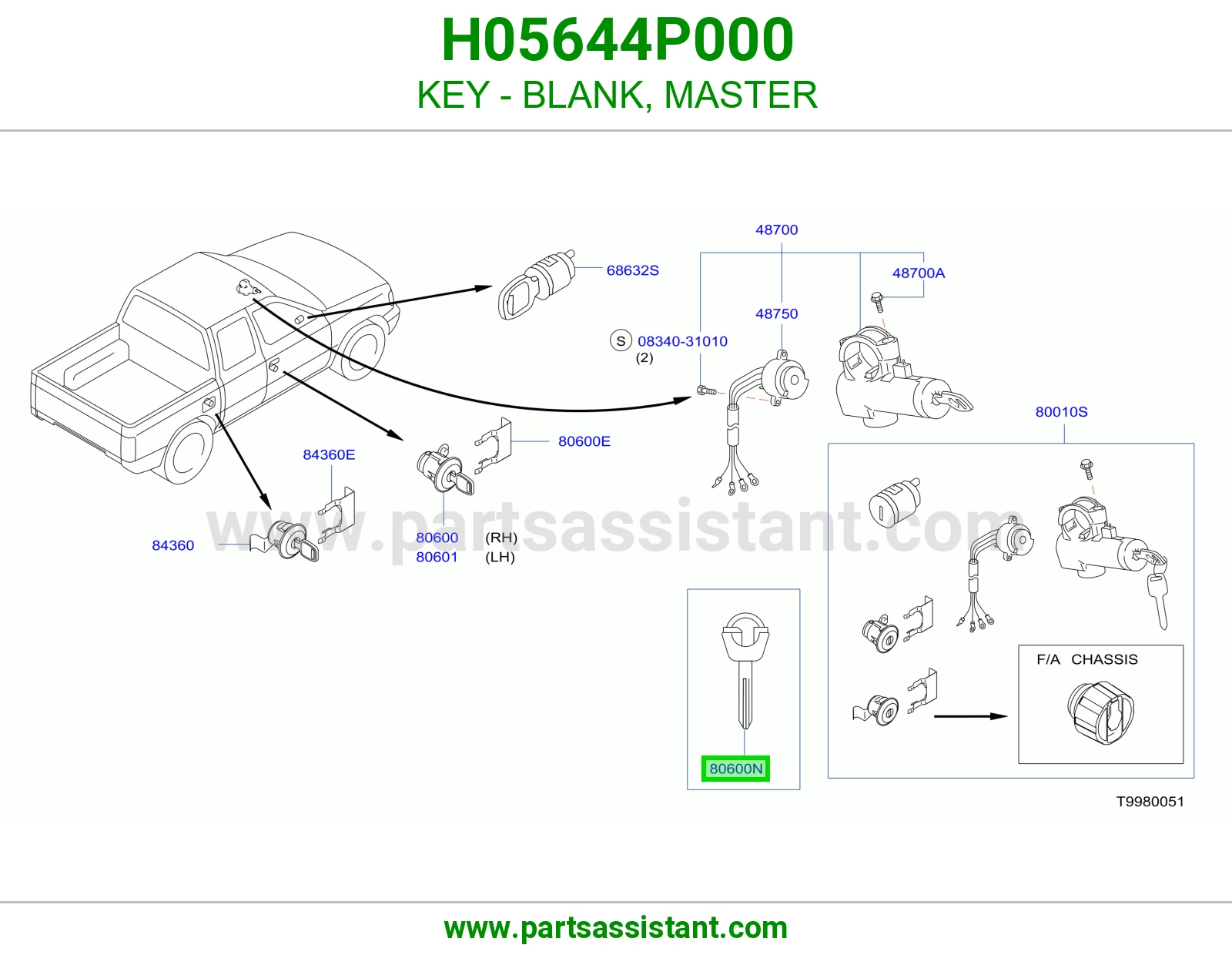 مفتاح سويتش و باب H05644P000