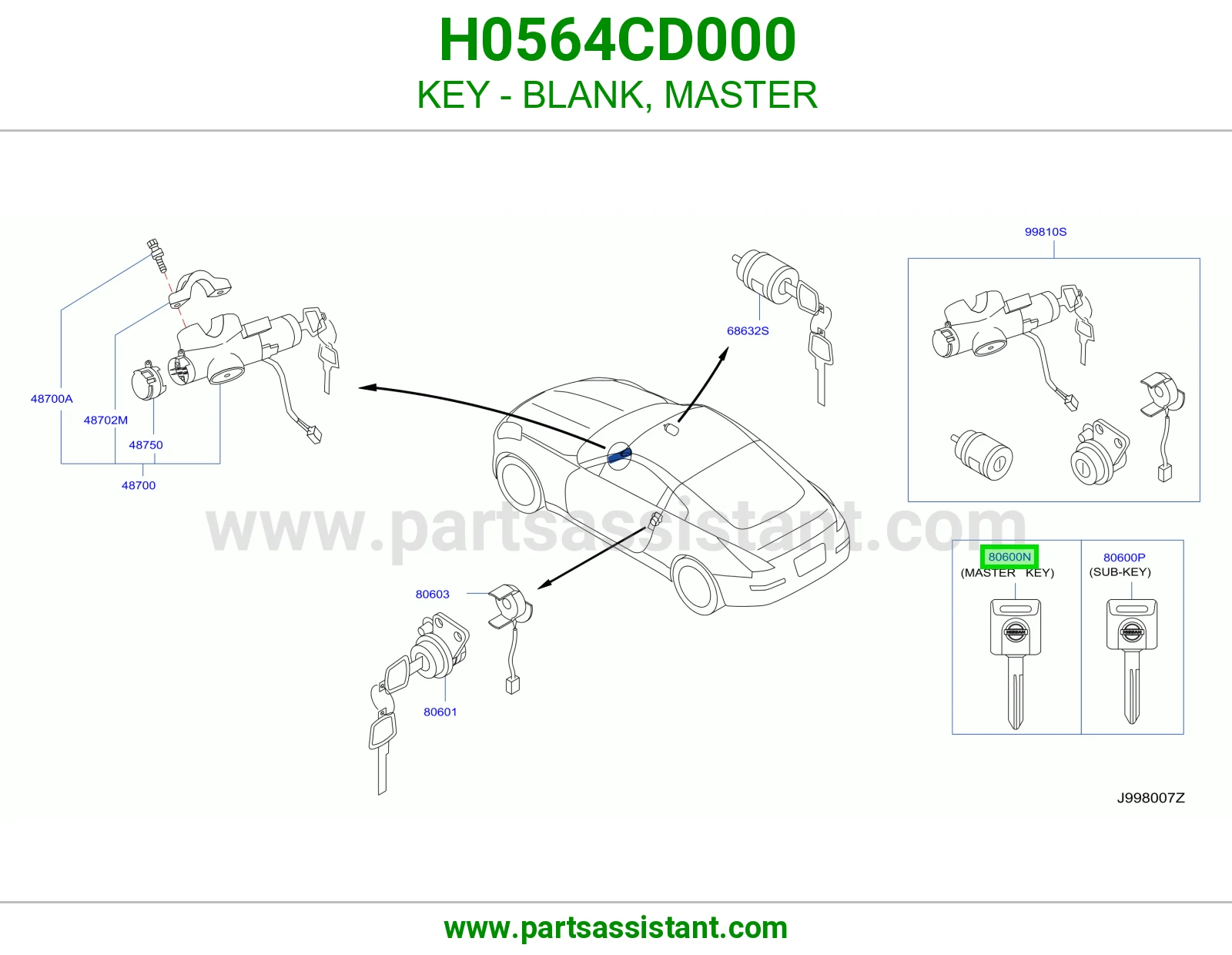 مفتاح سويتش و باب H0564CD000