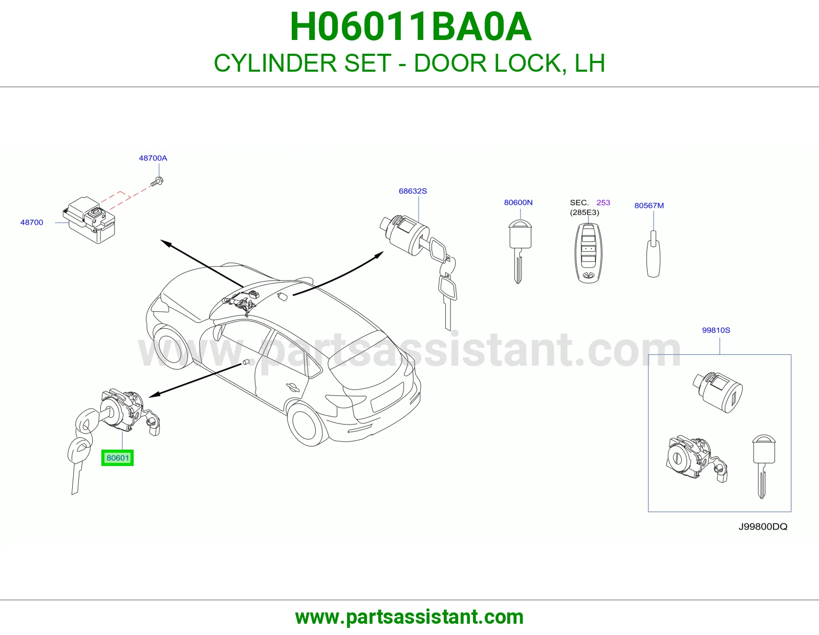 دقمه قفل باب يسار H06011BA0A