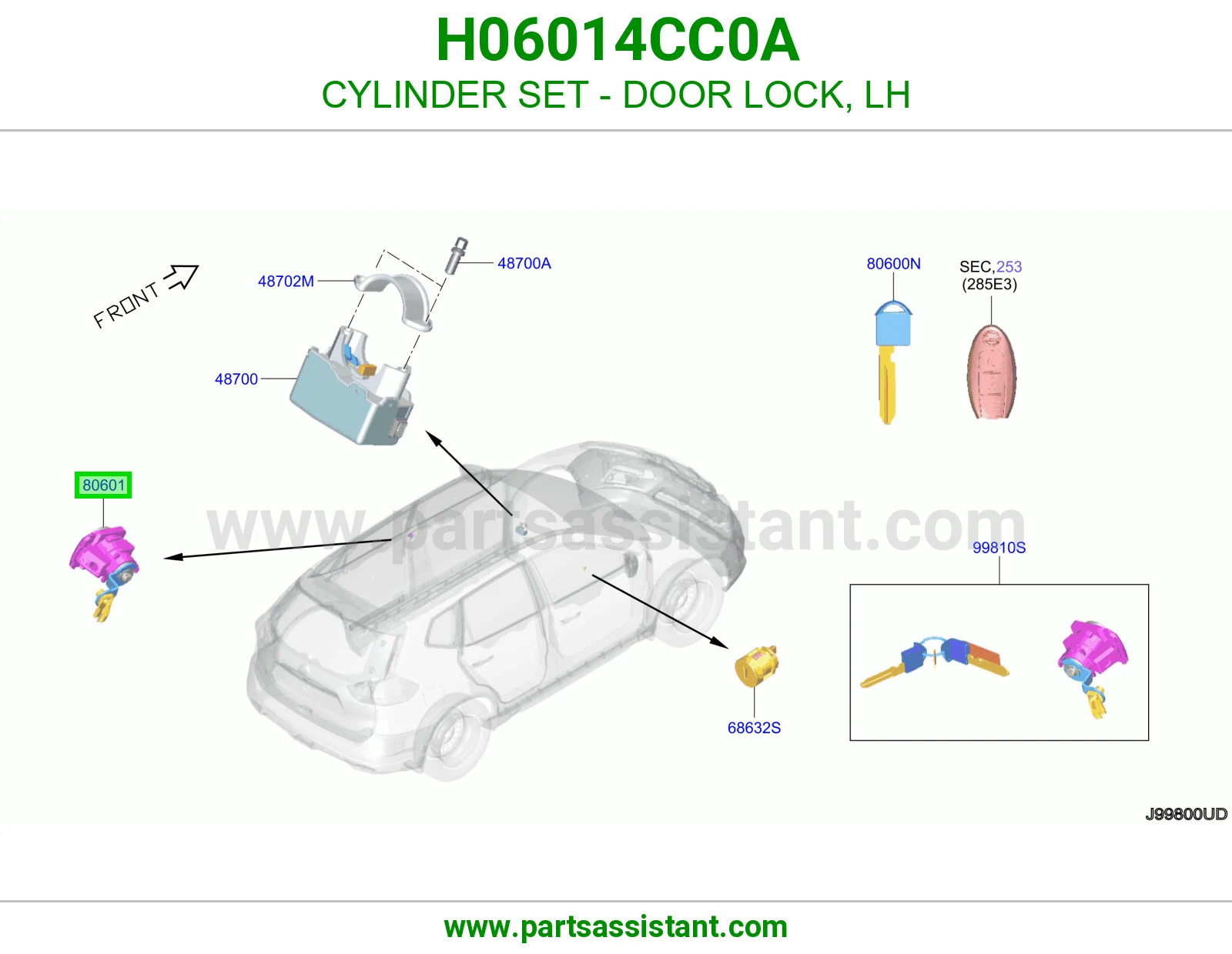 دقمه قفل باب يسار H06014CC0A