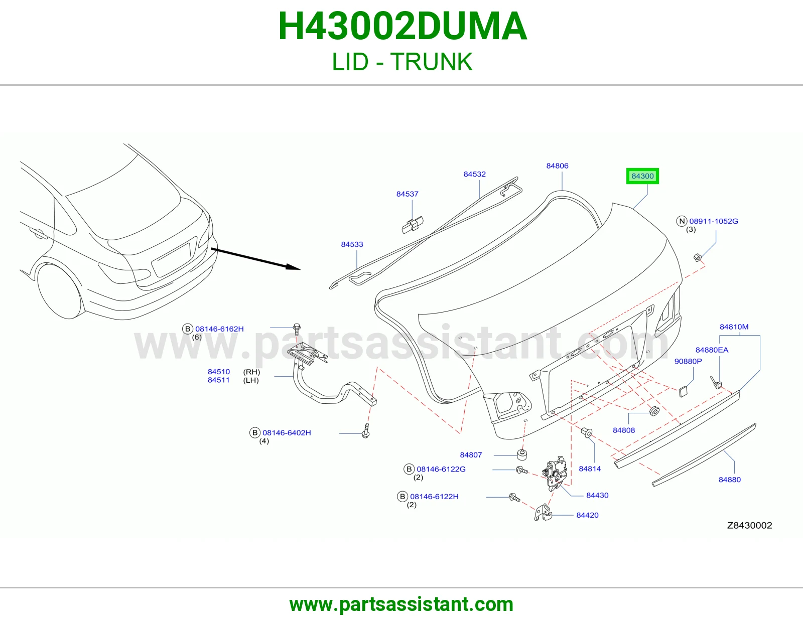 غطاء شنطه H43002DUMA