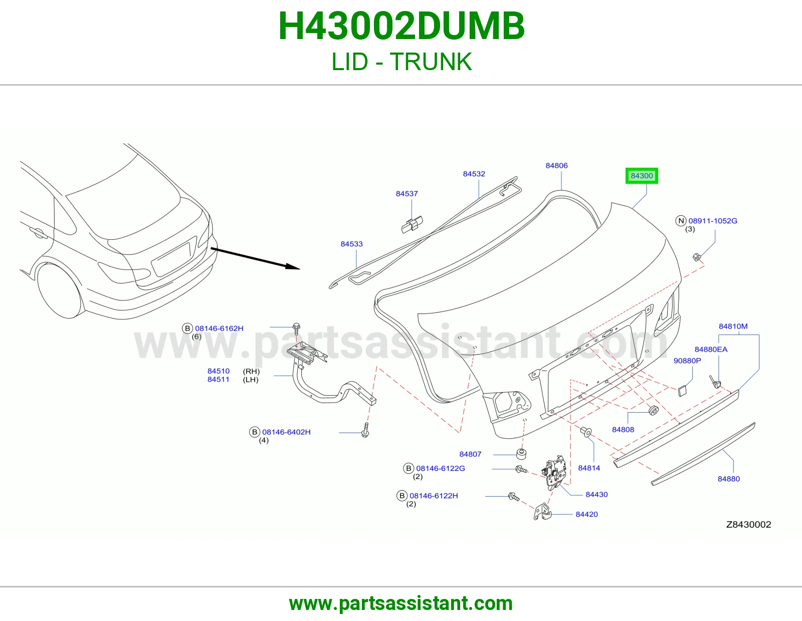 غطاء شنطه H43002DUMB