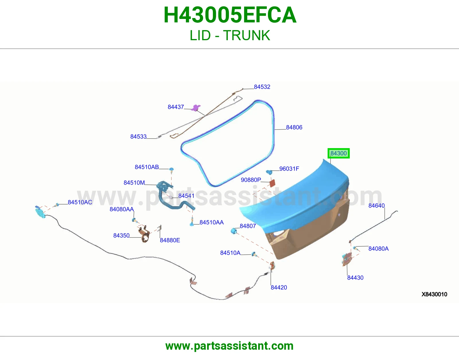 LID - TRUNK H43005EFCA