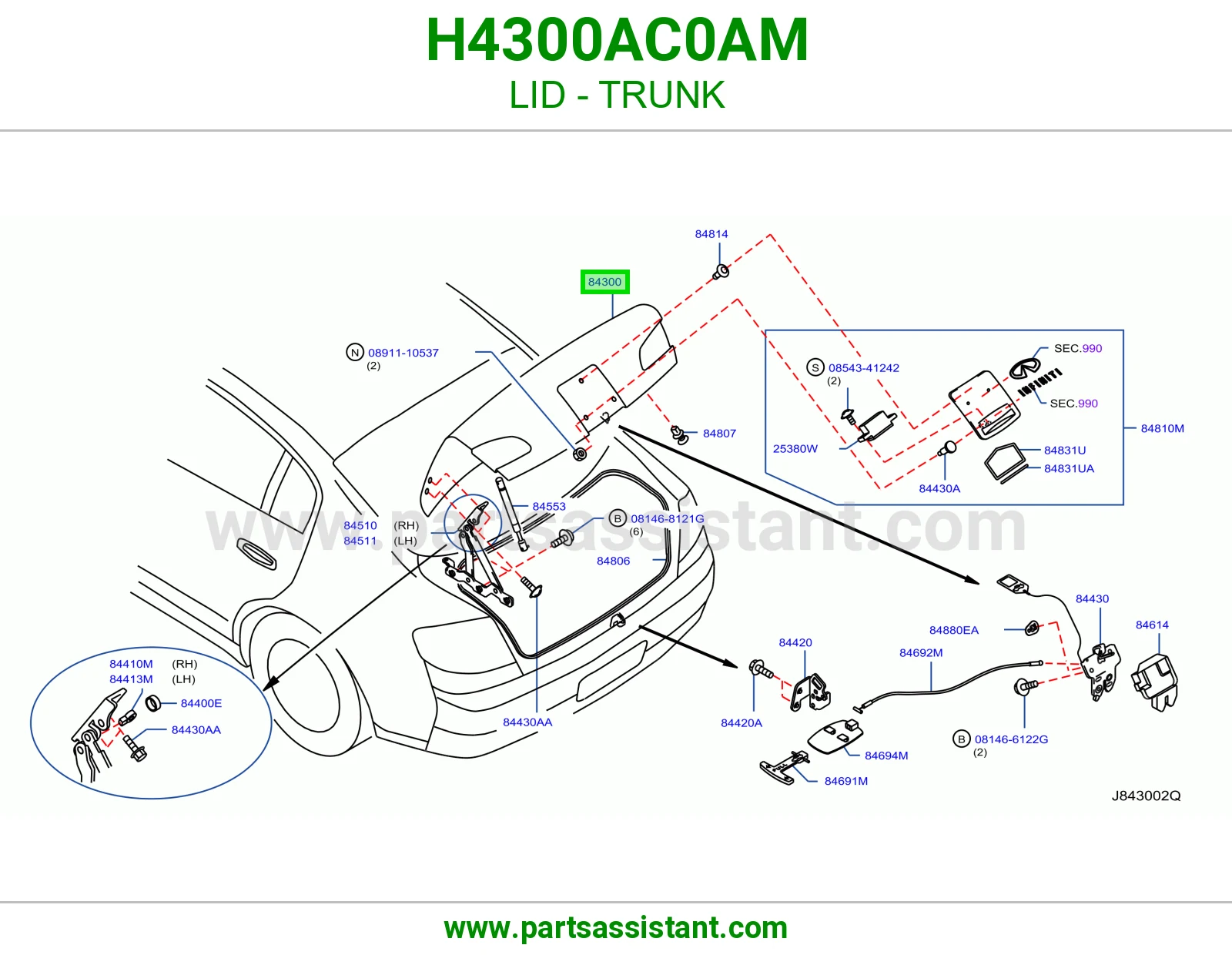 غطاء شنطه H4300AC0AM
