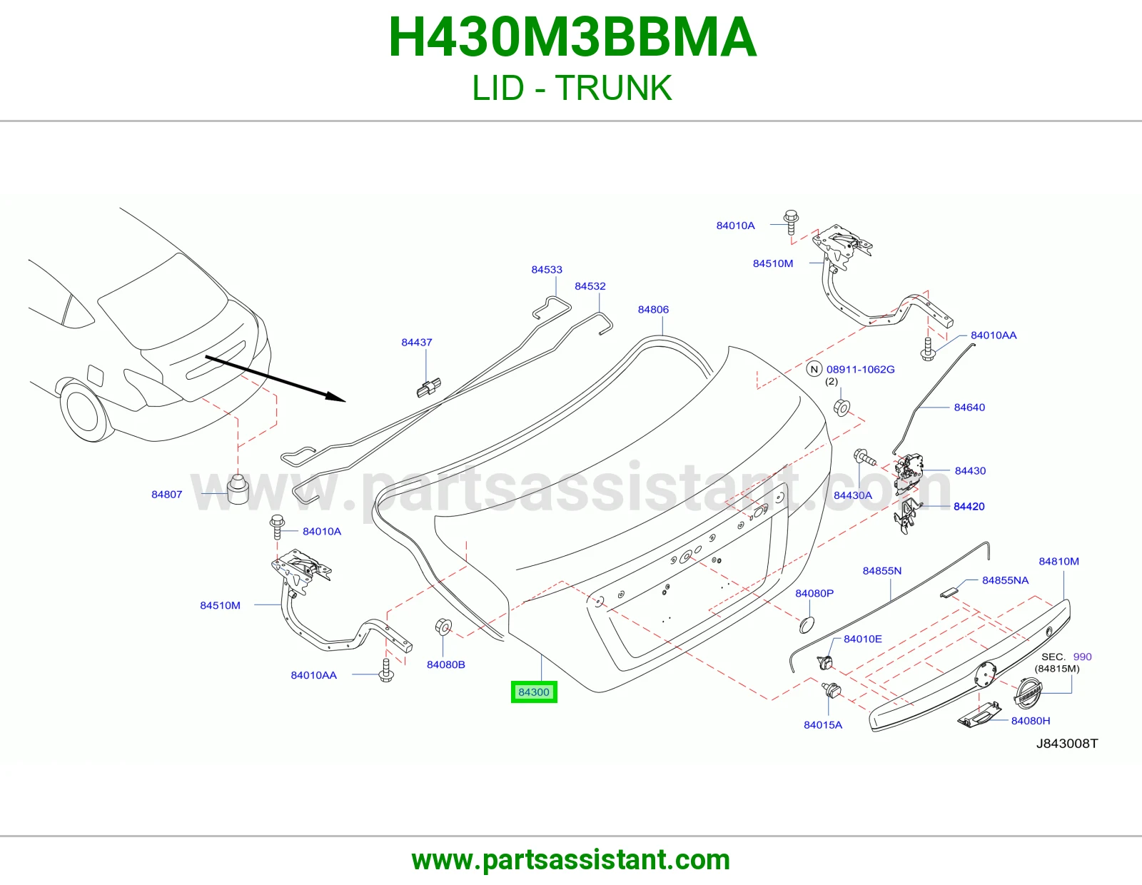 غطاء شنطه H430M3BBMA
