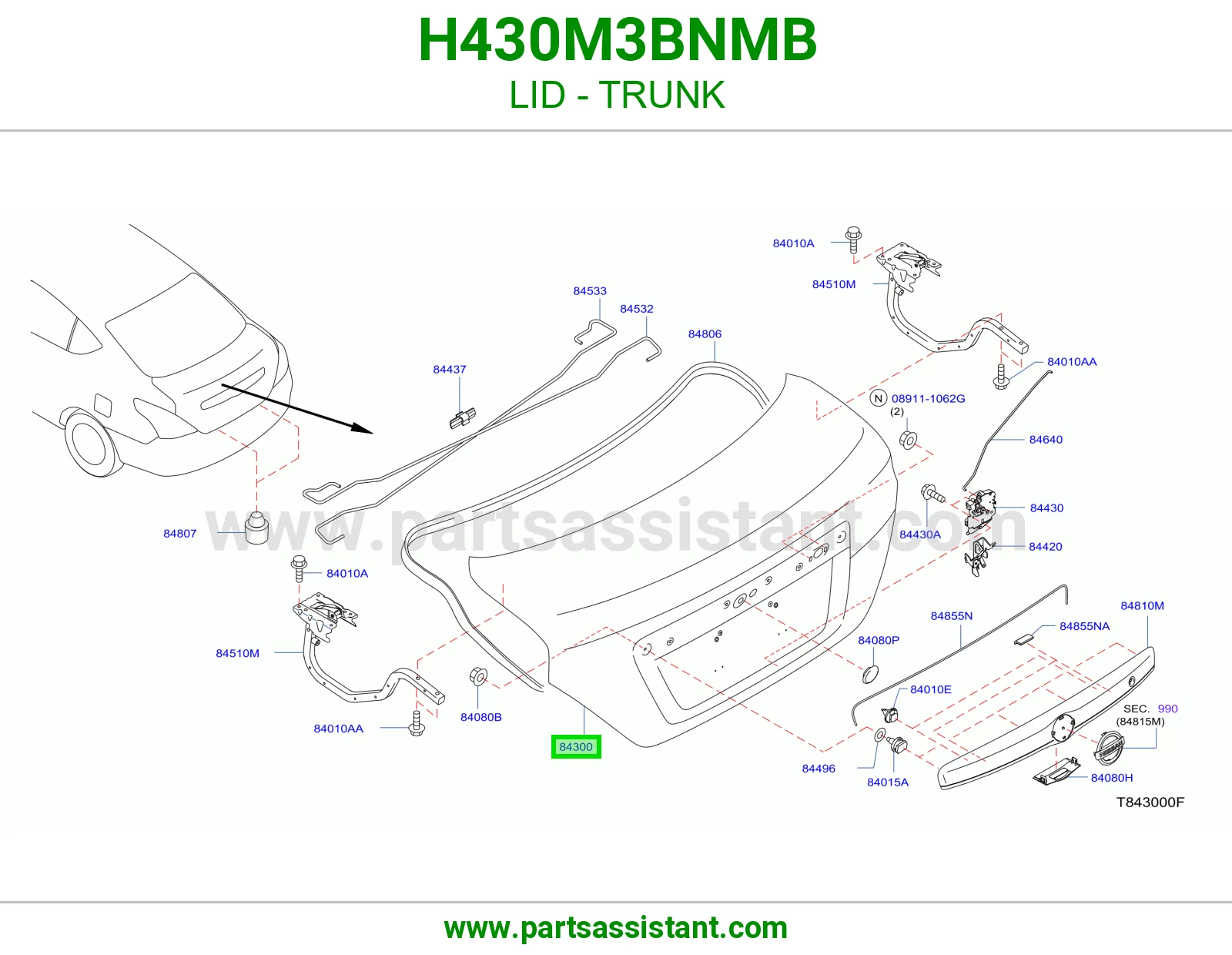 غطاء شنطه H430M3BNMB