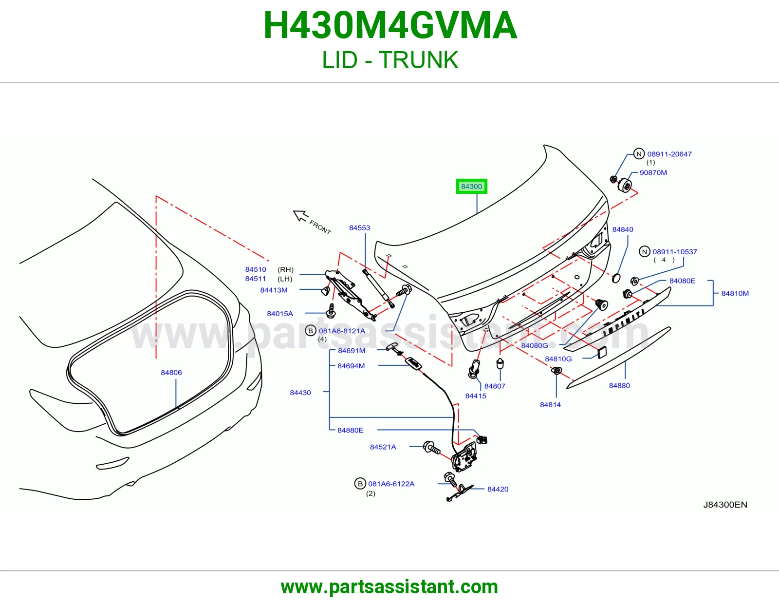غطاء شنطه H430M4GVMA