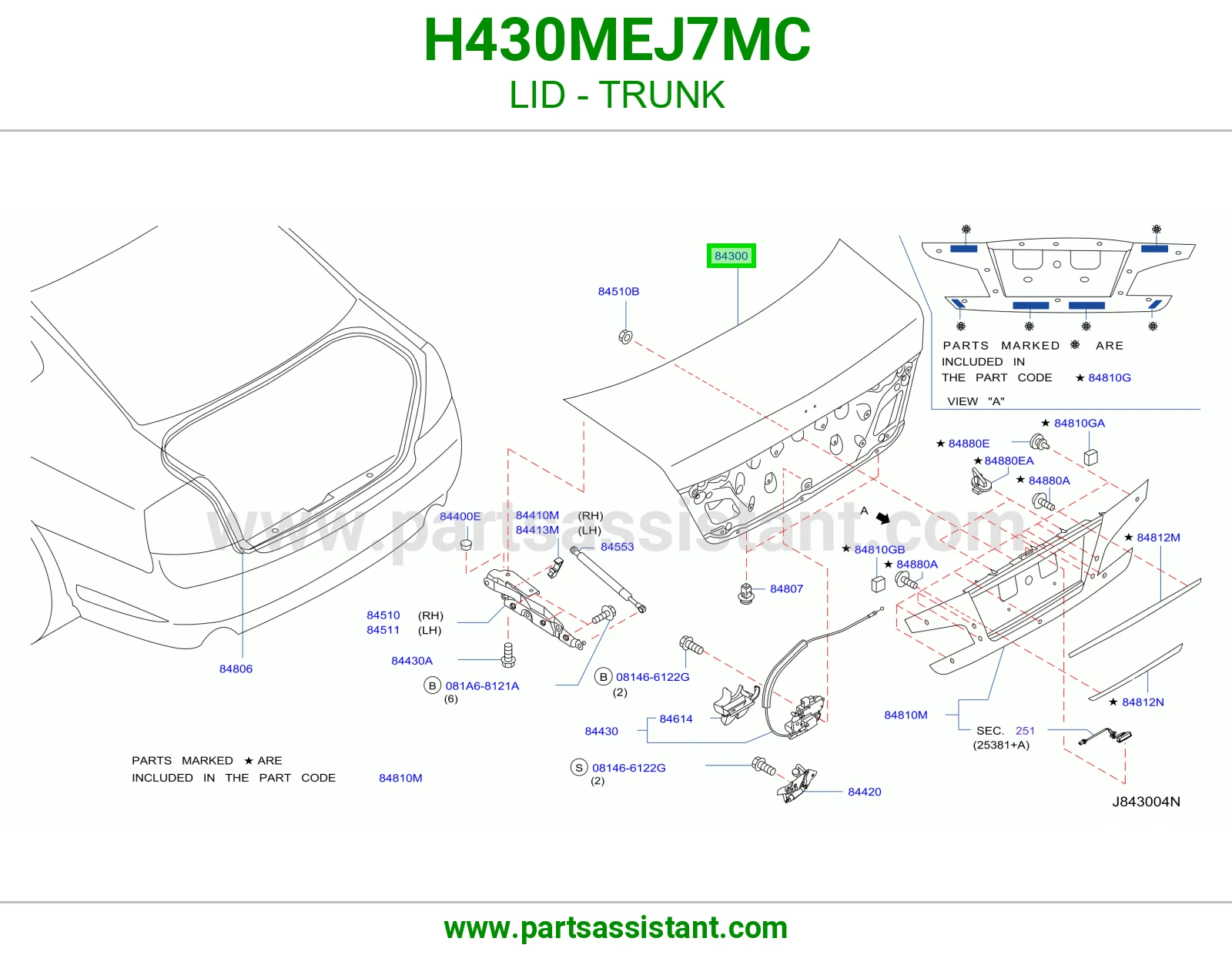 غطاء شنطه H430MEJ7MC