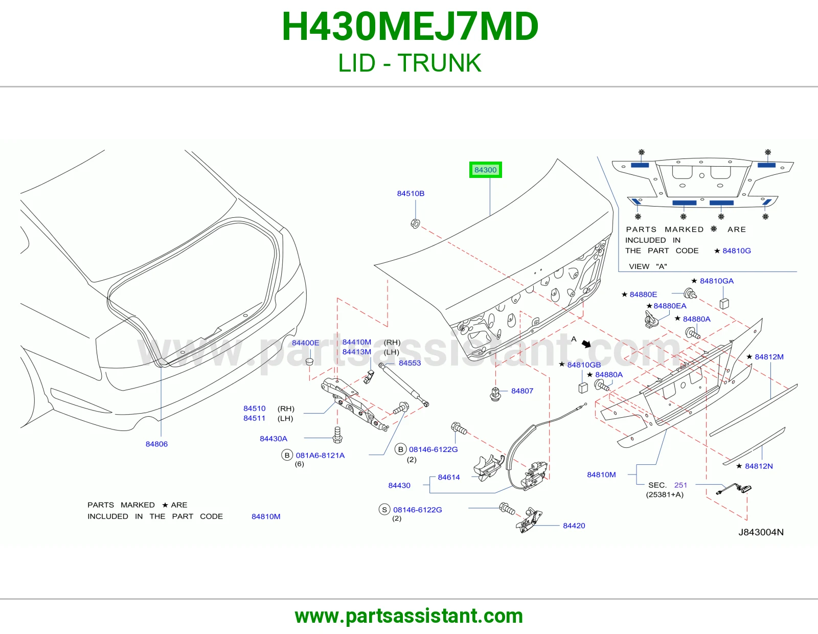 غطاء شنطه H430MEJ7MD