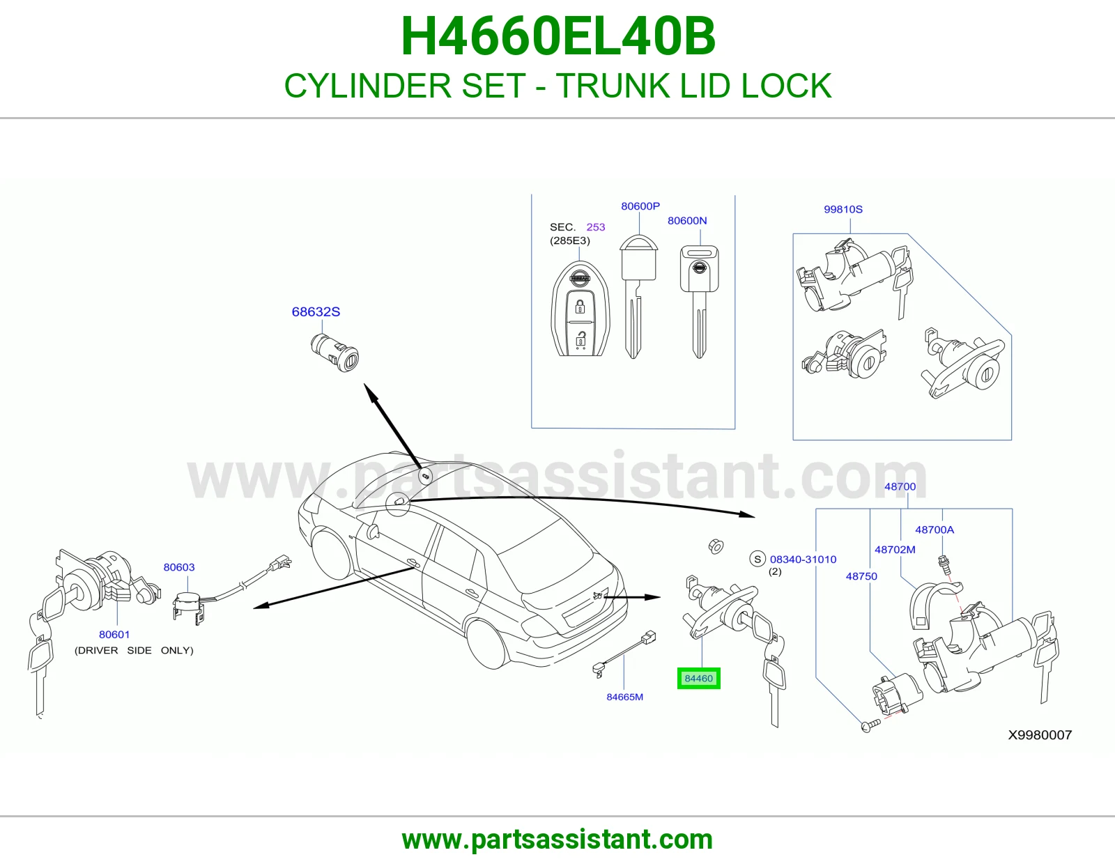 دقمه شنطه H4660EL40B