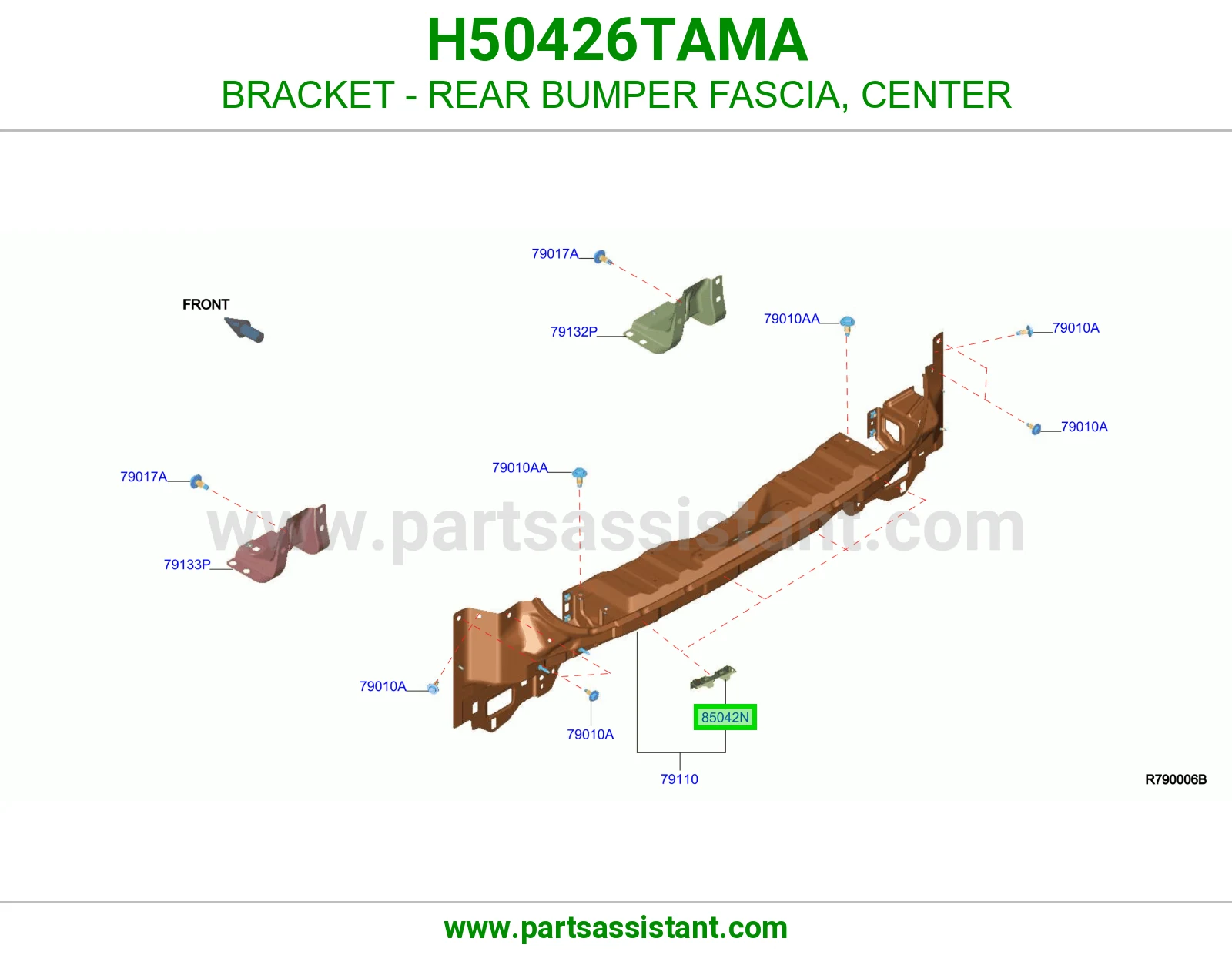 قاعدة وجه صدام خلفي وسط H50426TAMA