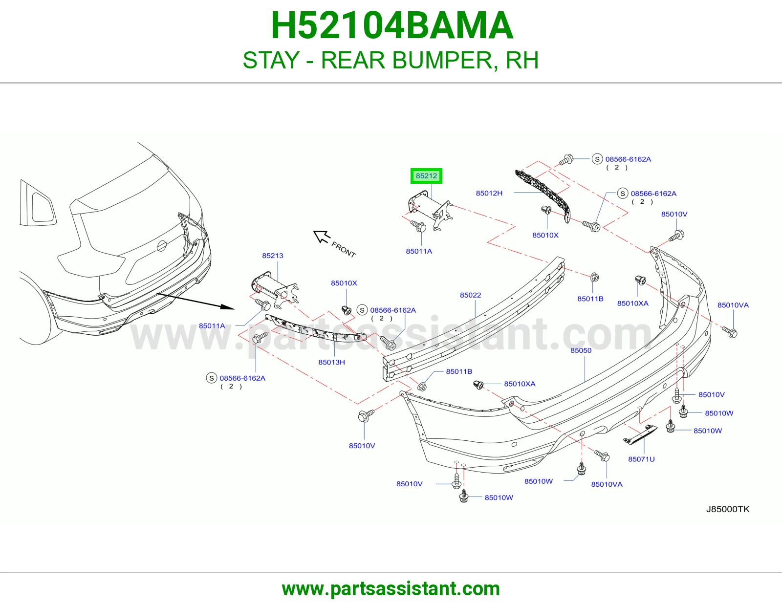 كرسي صدام خلفي يمين H52104BAMA