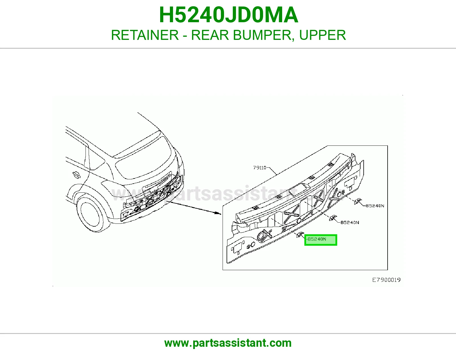 مثبت صدام خلفي فوق H5240JD0MA