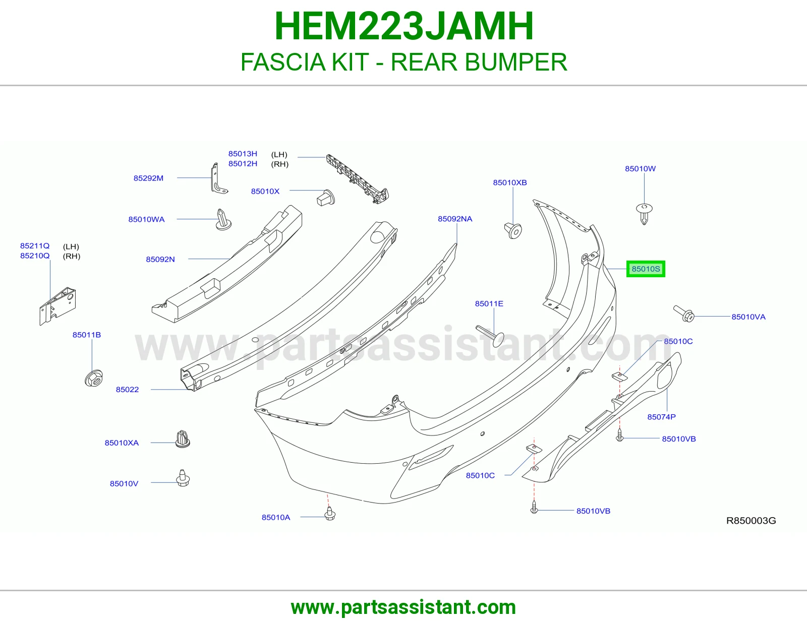 صدام خلفي HEM223JAMH