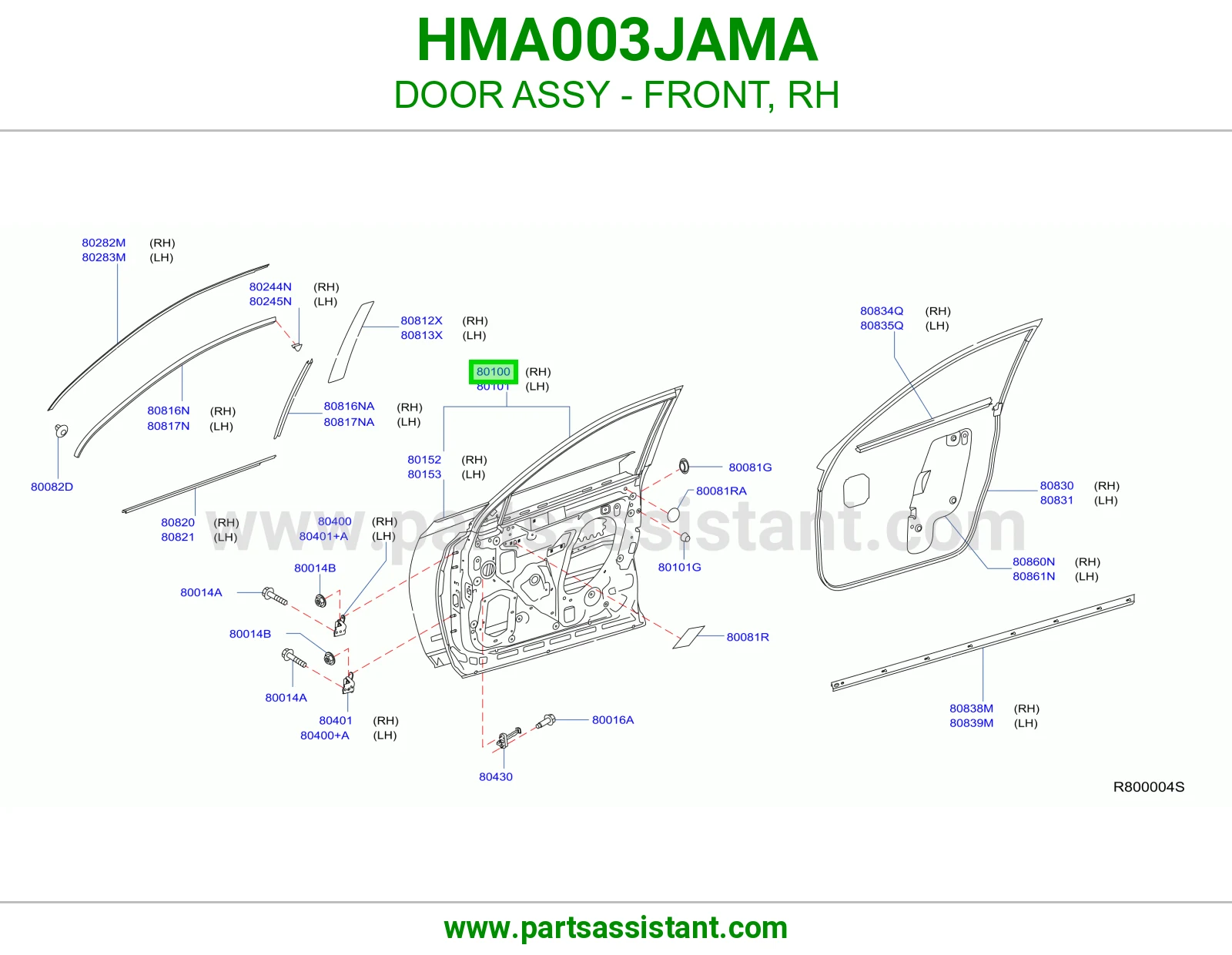 باب امامي يمين HMA003JAMA