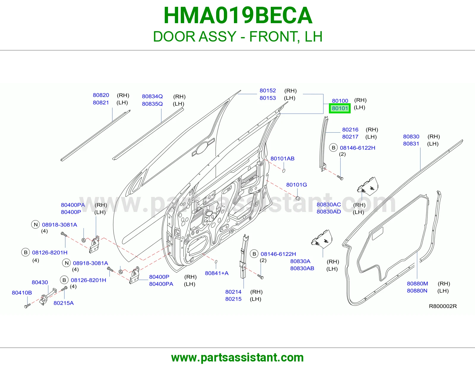 باب امامي يسار HMA019BECA