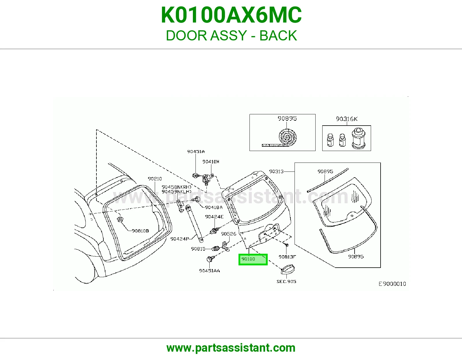 باب شنطه K0100AX6MC