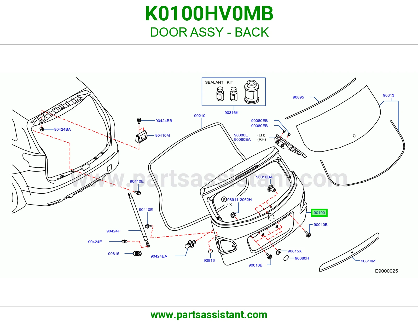 باب شنطه K0100HV0MB