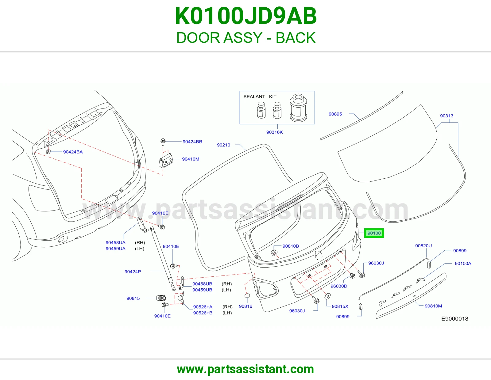 باب شنطه K0100JD9AB