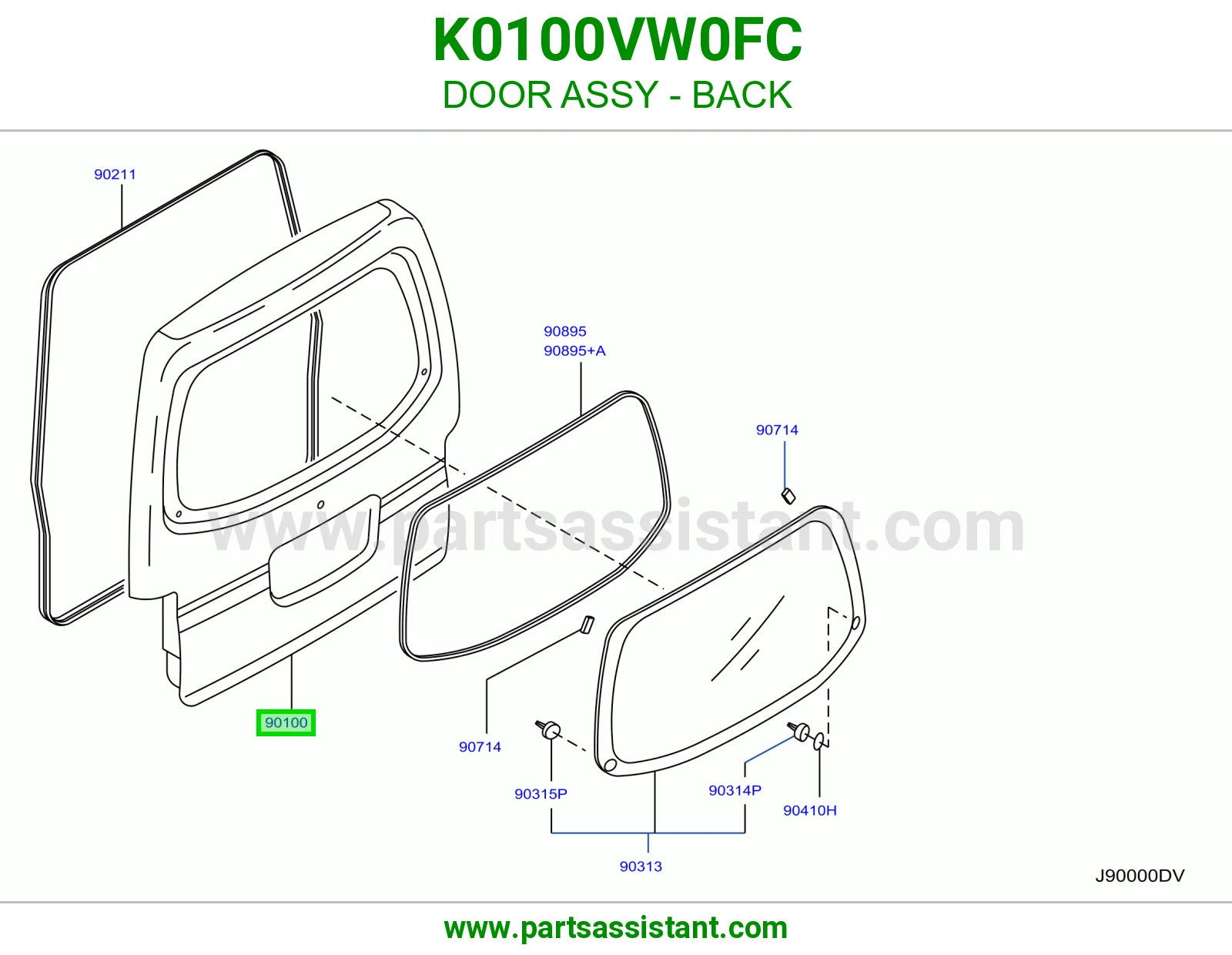 باب شنطه K0100VW0FC