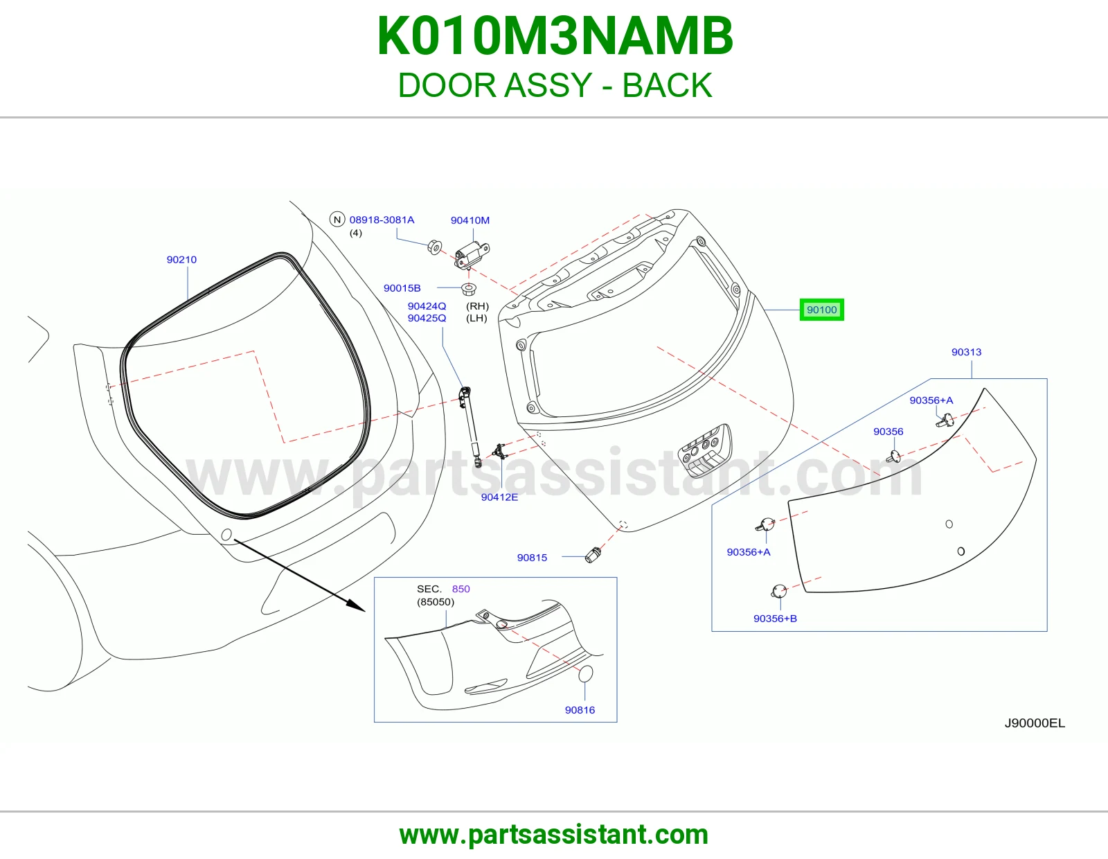 باب شنطه K010M3NAMB