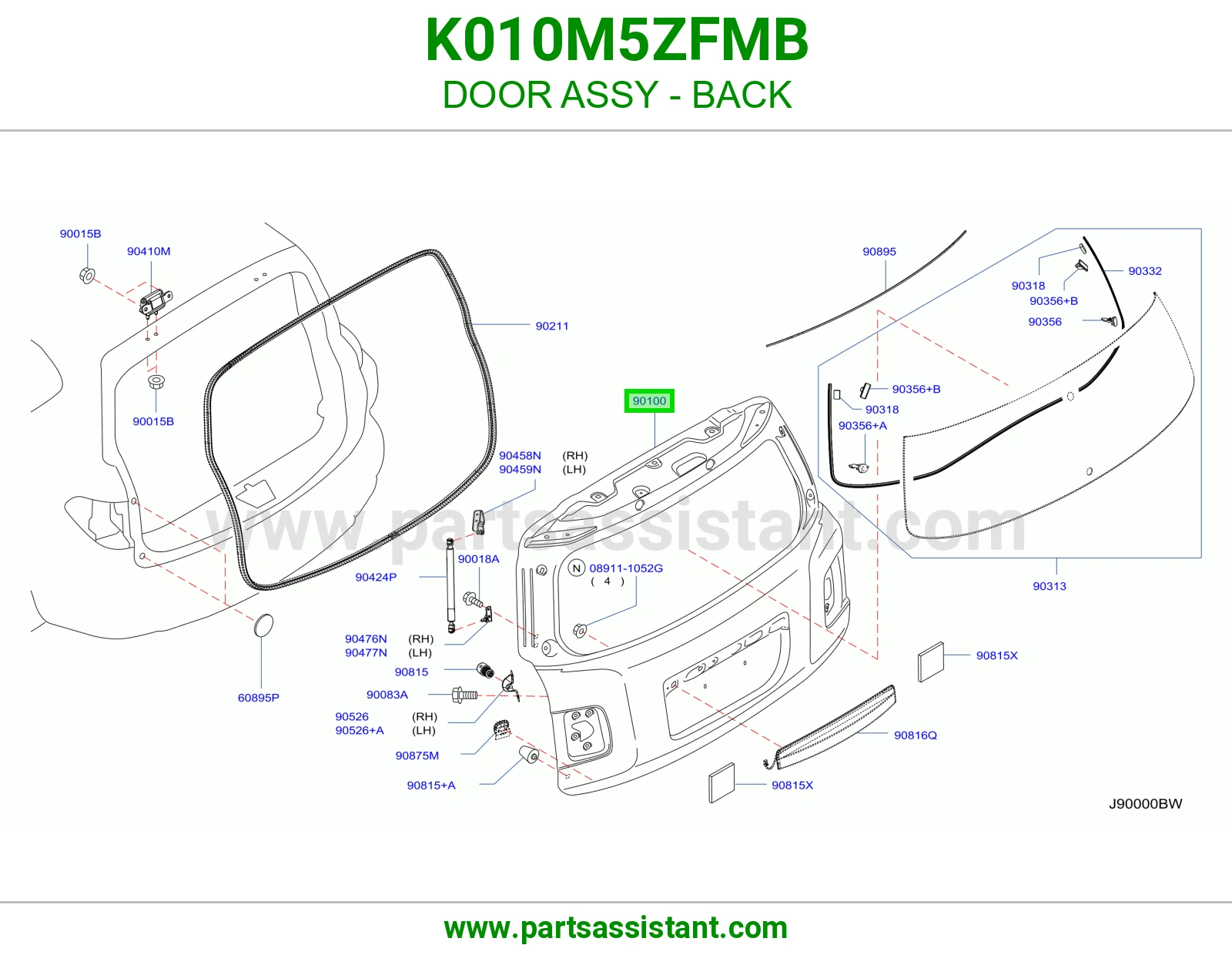 باب شنطه K010M5ZFMB