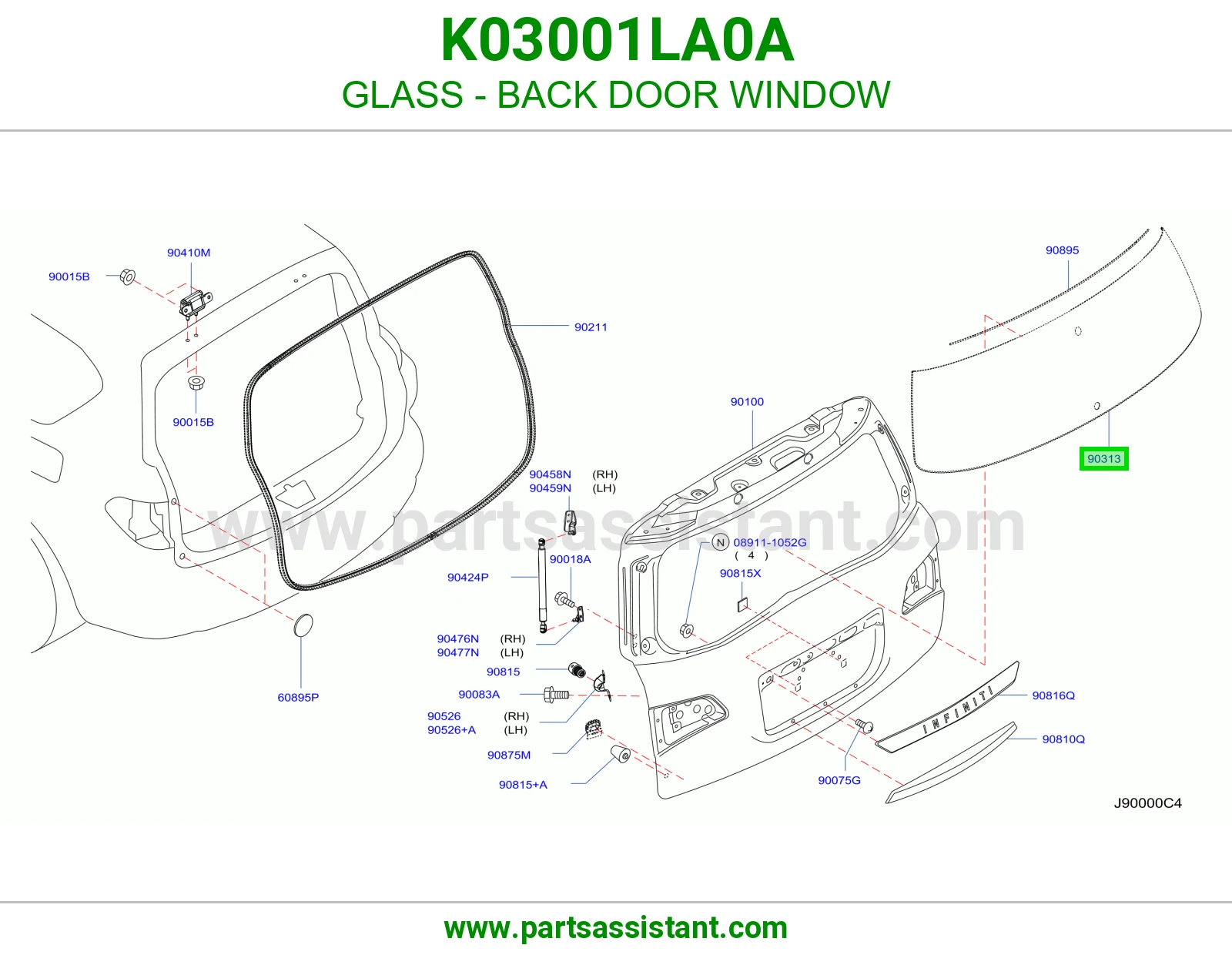 قزاز باب شنطه خلفي K03001LA0A