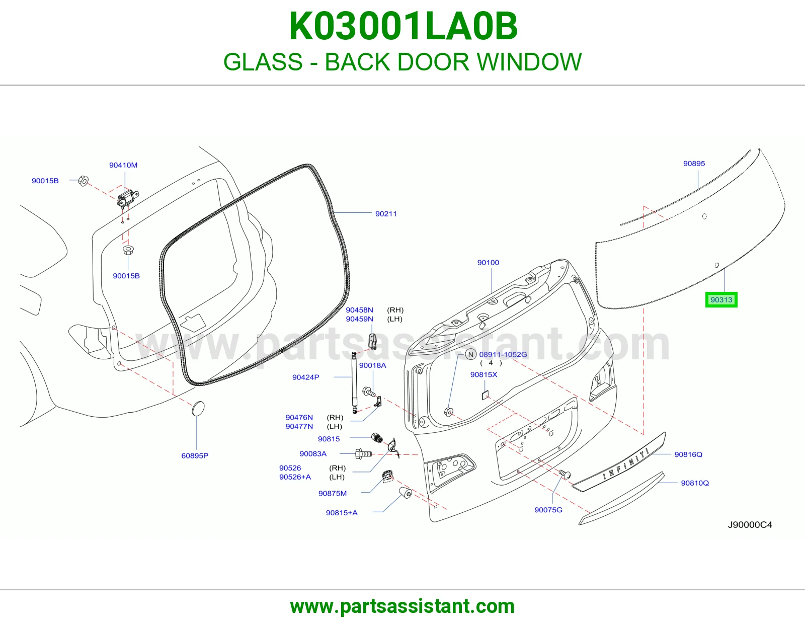 قزاز باب شنطه خلفي K03001LA0B