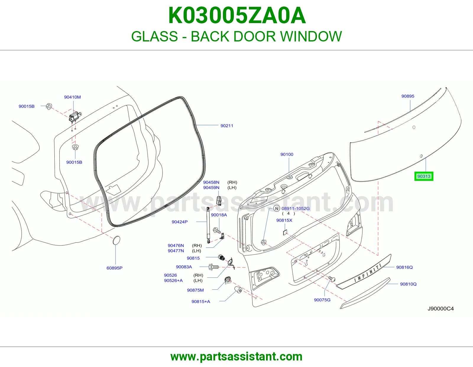 قزاز باب شنطه خلفي K03005ZA0A