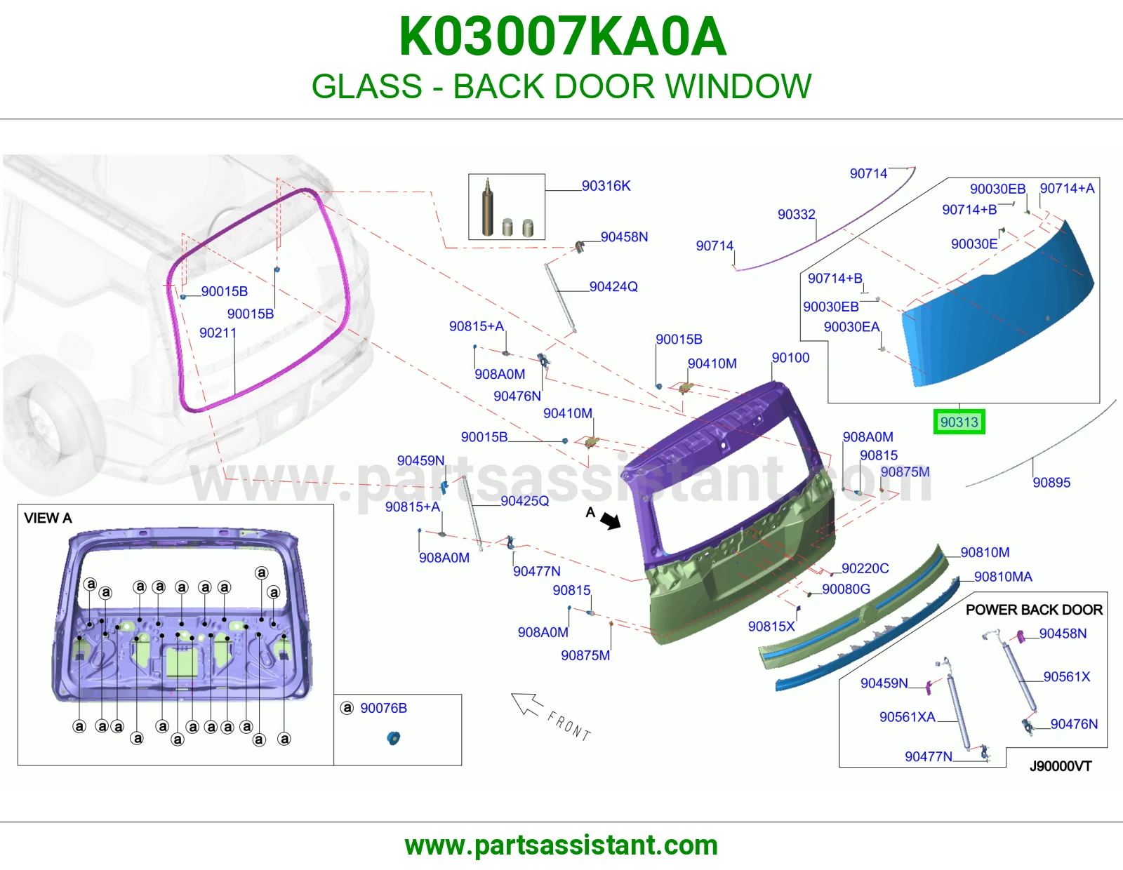 قزاز باب شنطه خلفي K03007KA0A