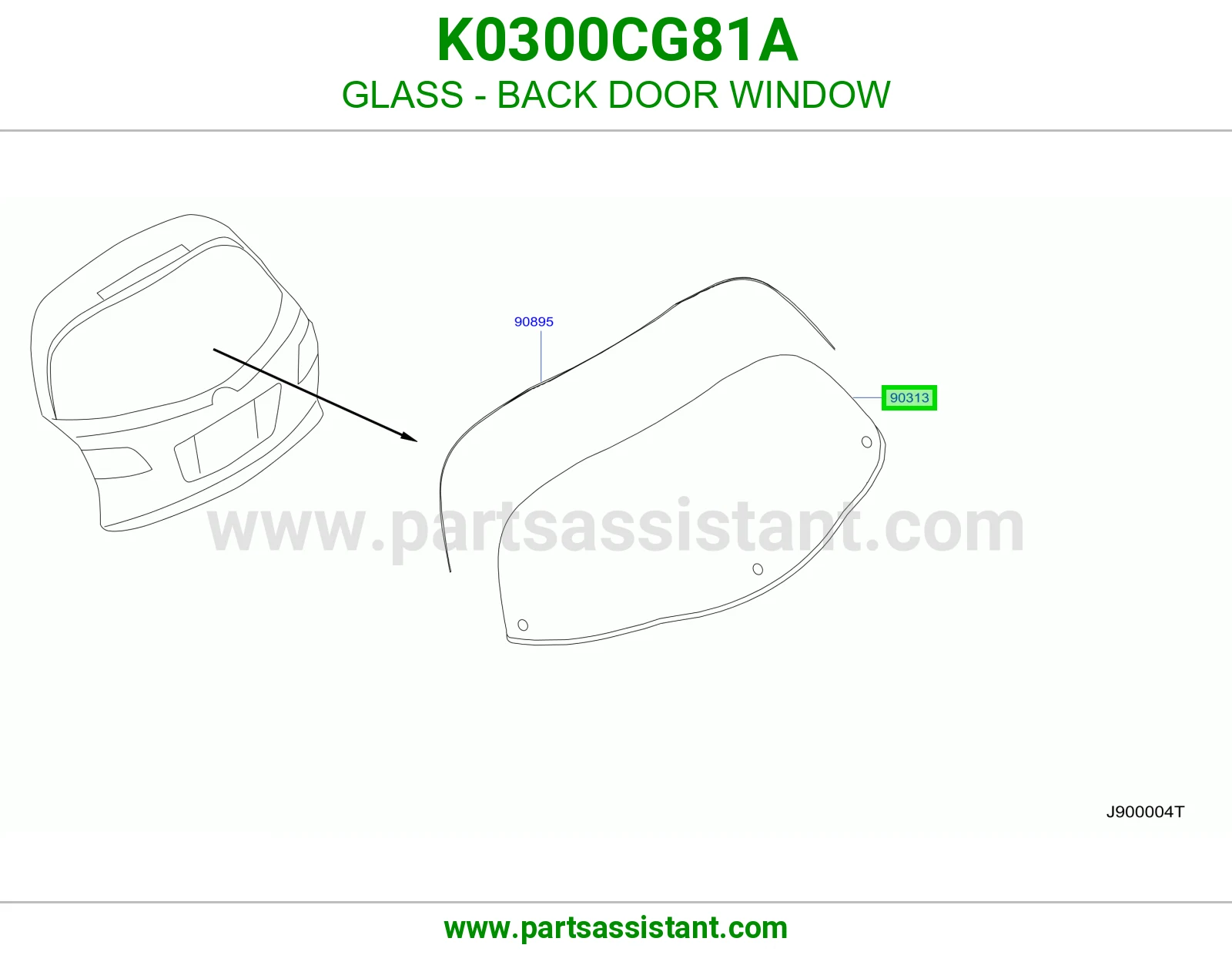 قزاز باب شنطه خلفي K0300CG81A