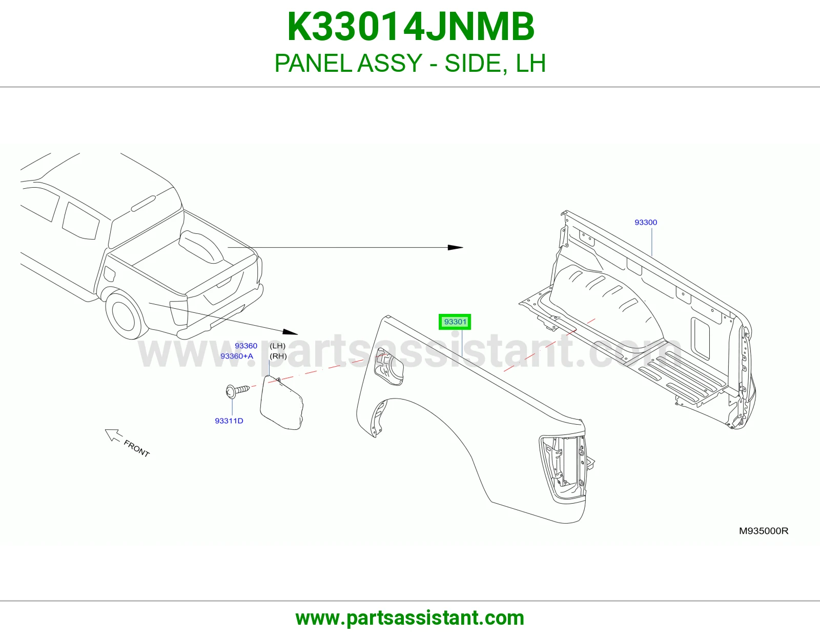 PANEL ASSY - SIDE, LH K33014JNMB