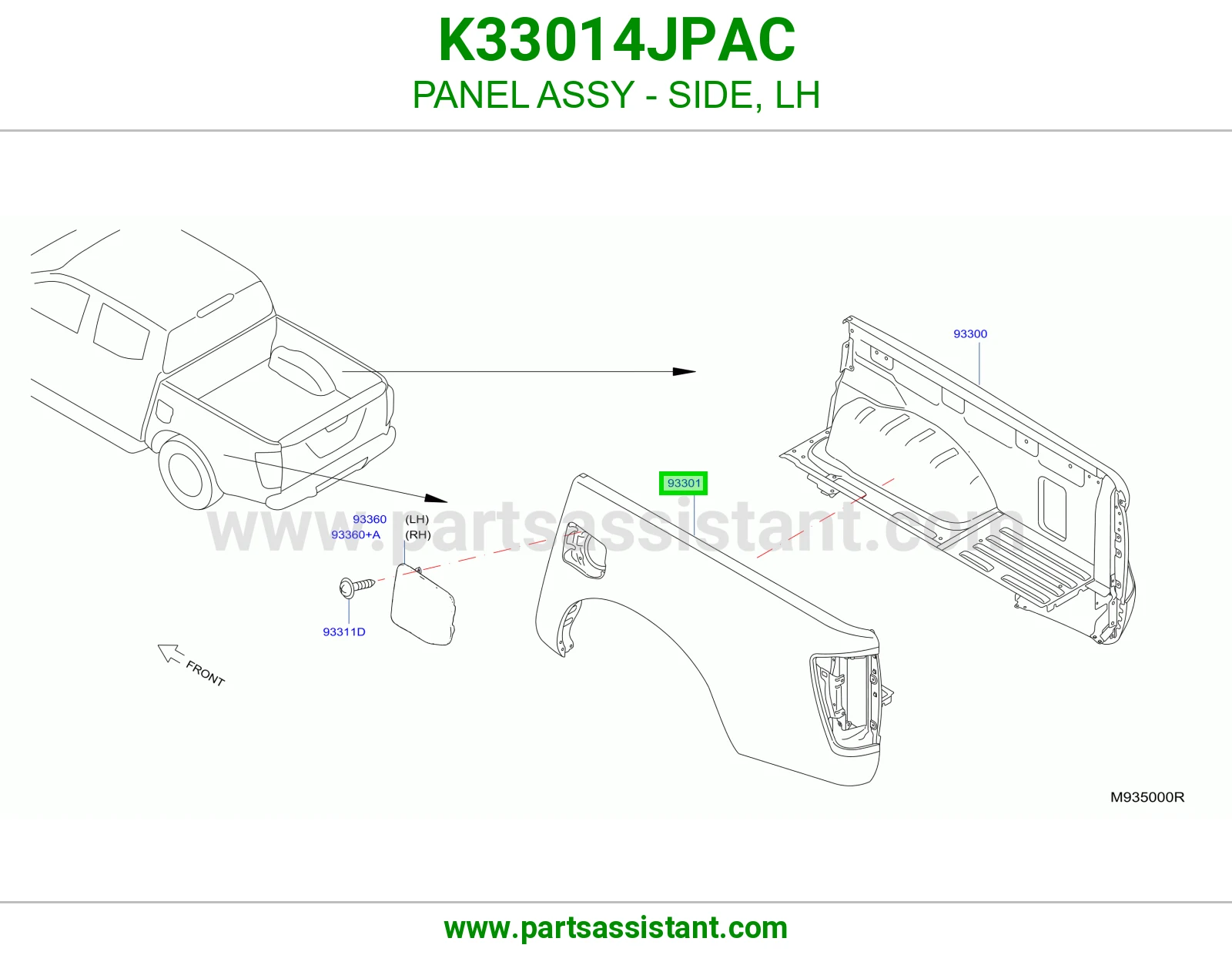رفرف خلفي يسار K33014JPAC