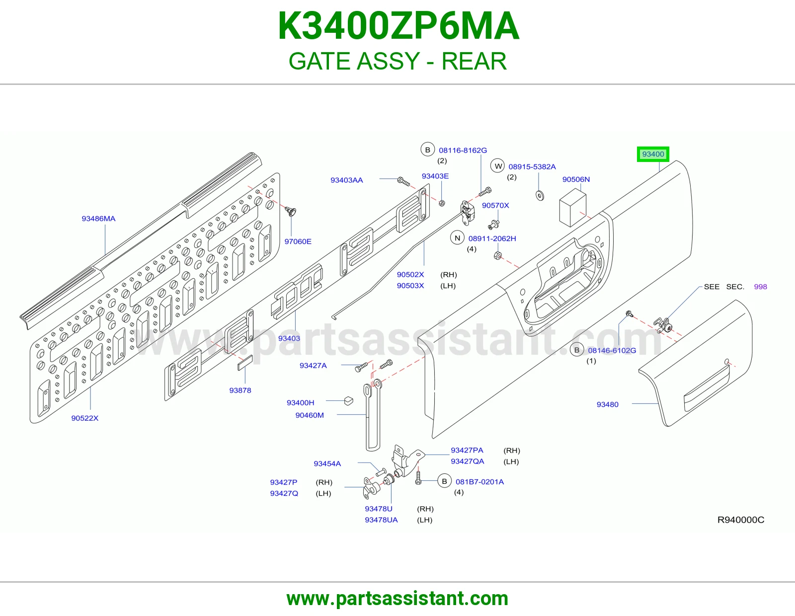 باب صندوق K3400ZP6MA