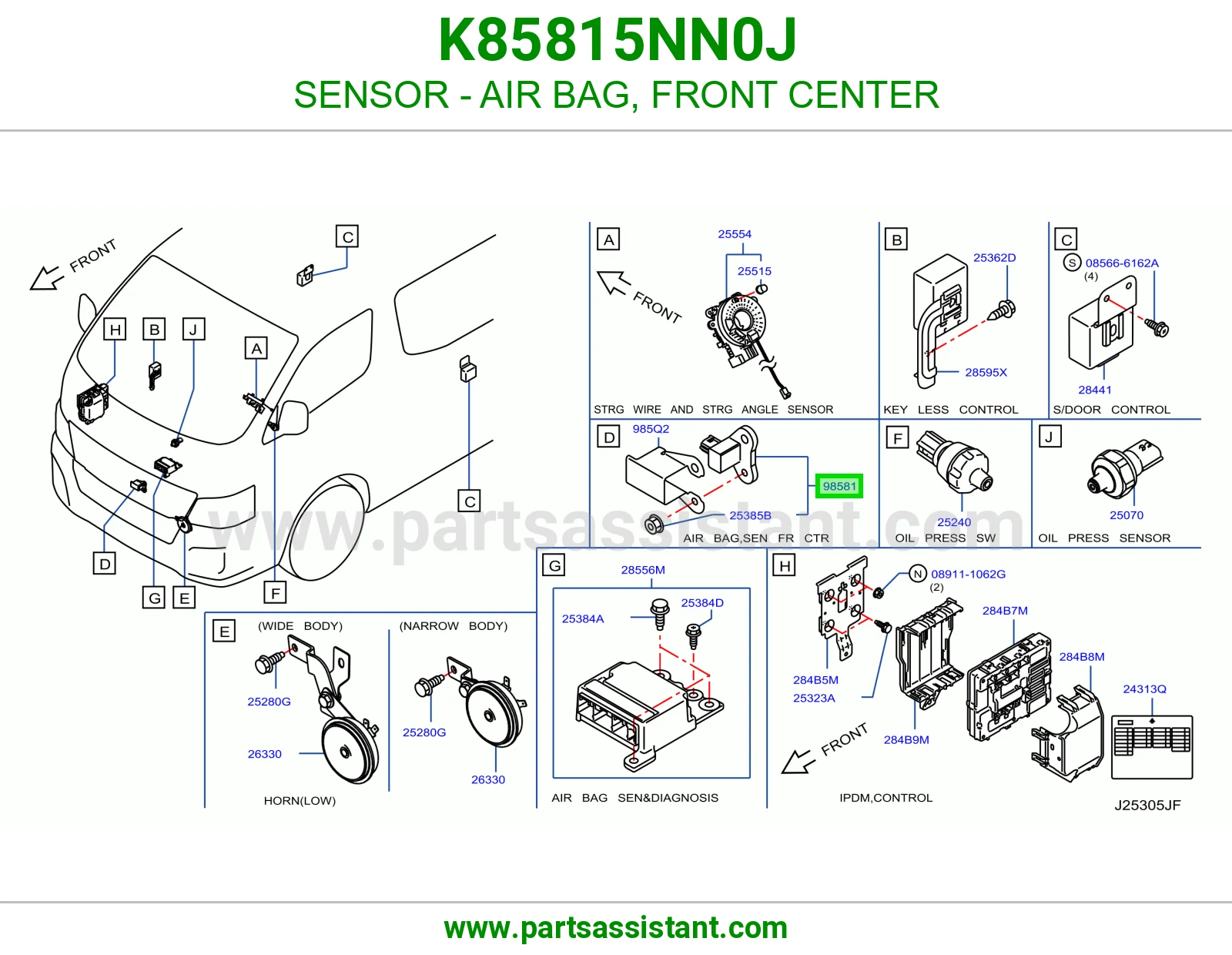 حساس ارباق امامي بالنص K85815NN0J