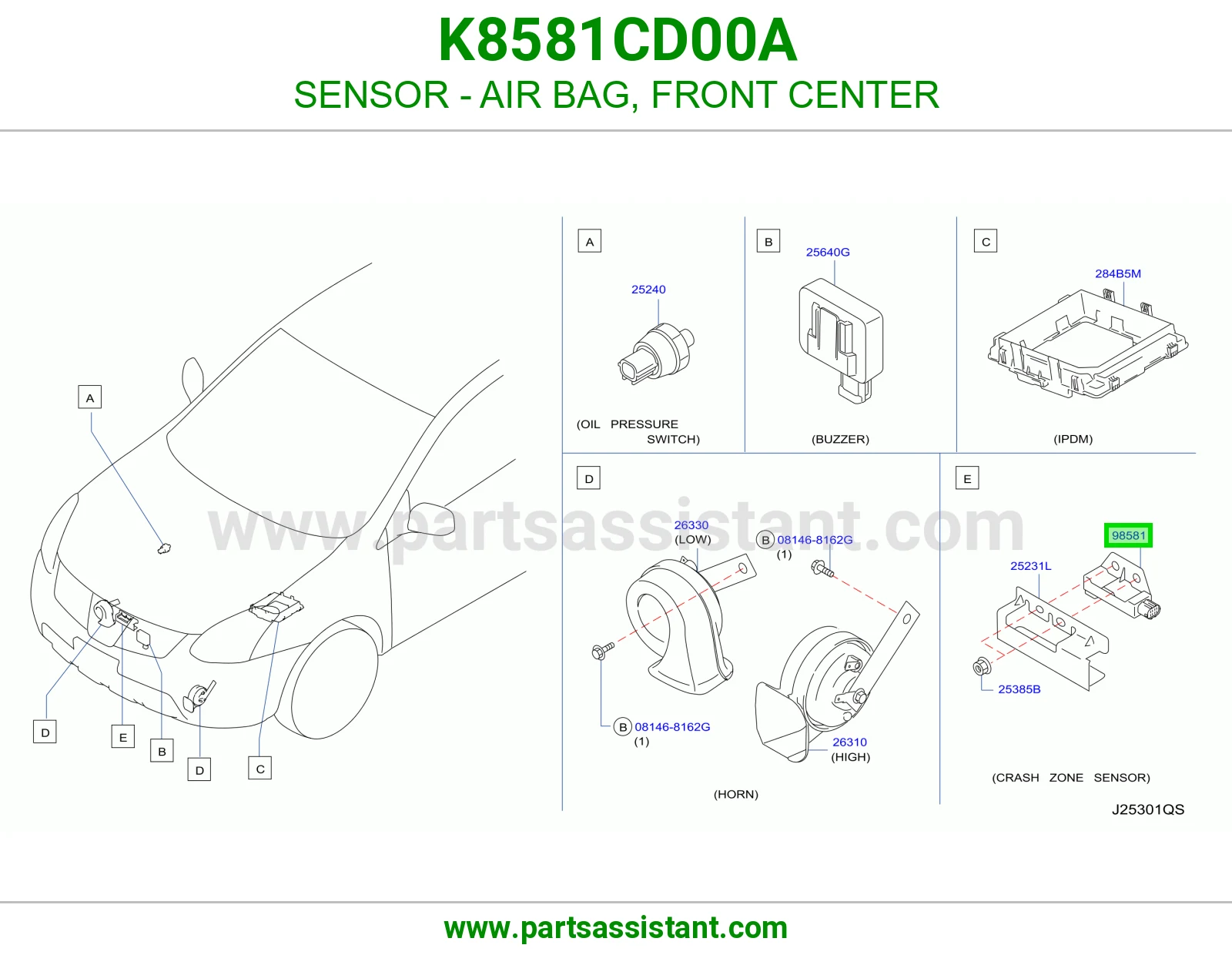 حساس ارباق امامي بالنص K8581CD00A