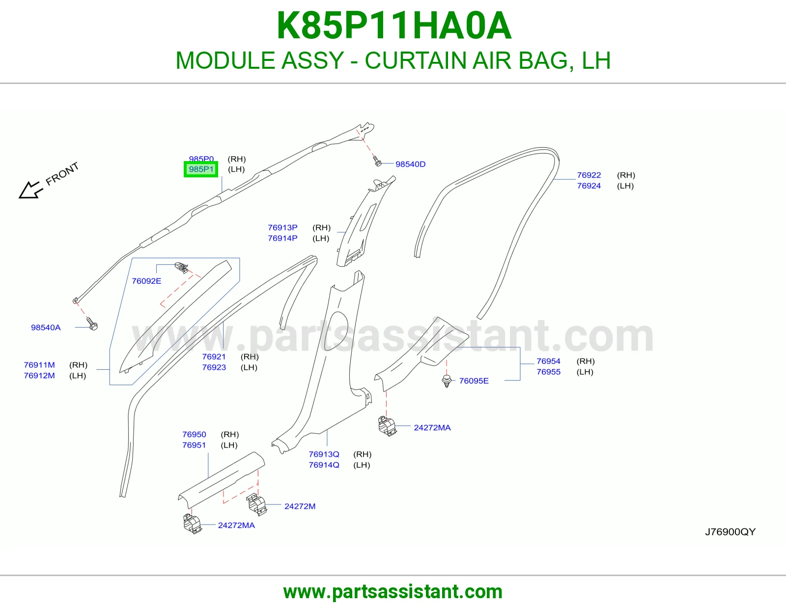 وحدة ايرباق ستارة يسار كاملة K85P11HA0A
