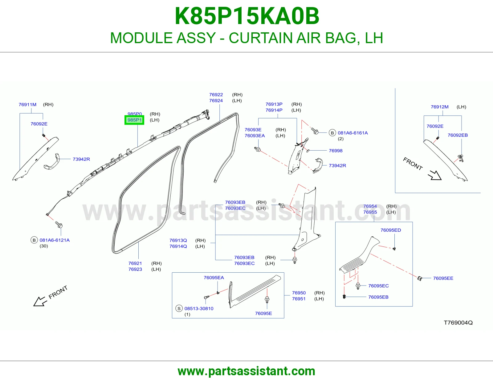 وحدة ايرباق ستارة يسار كاملة K85P15KA0B